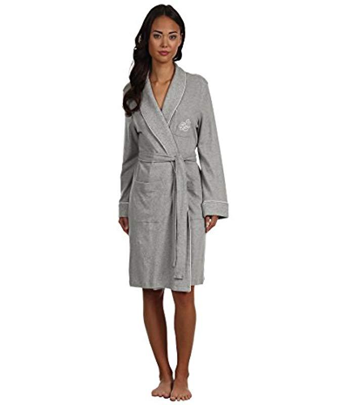 lauren ralph lauren quilted shawl collar short robe