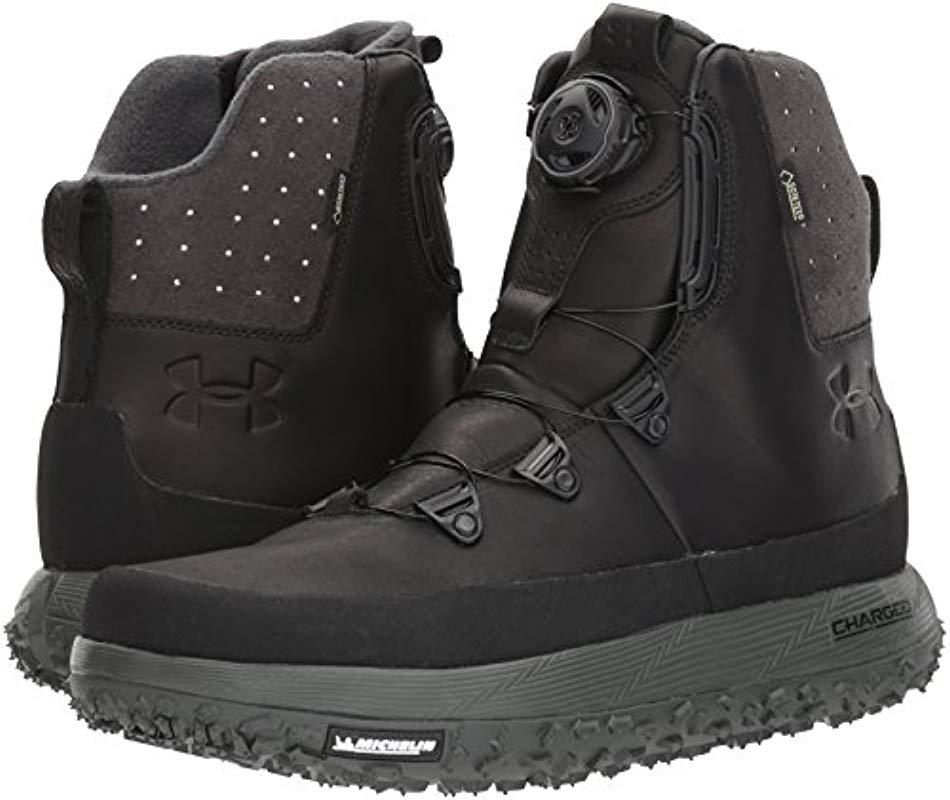 Under Armour Leather Fat Tire Govie Boa Hiking Boot in Black for Men - Lyst
