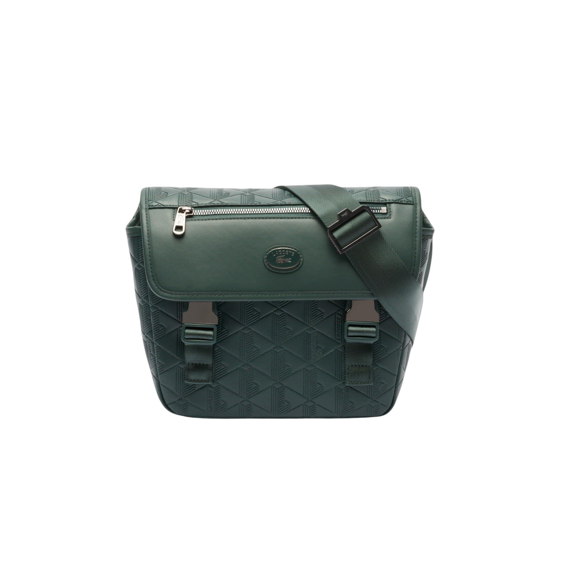 Lacoste Nomogramme Small Flap Close Messenger Bag in Green
