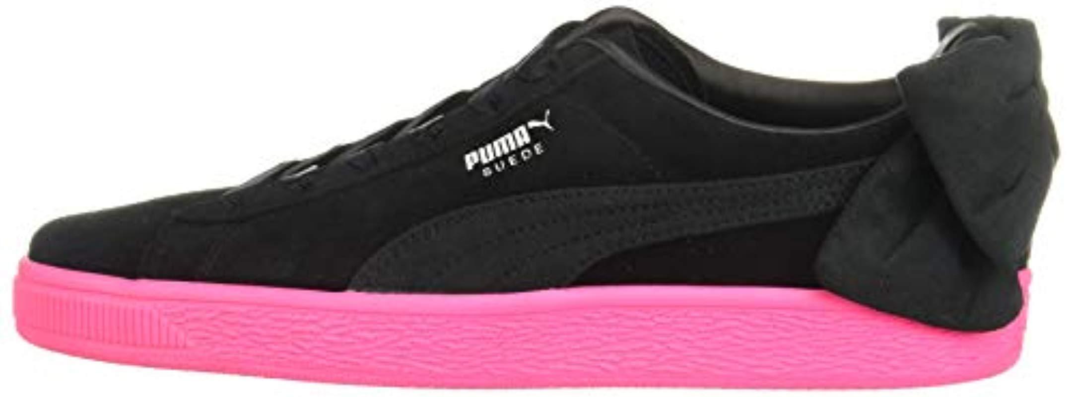 puma black bow trainers