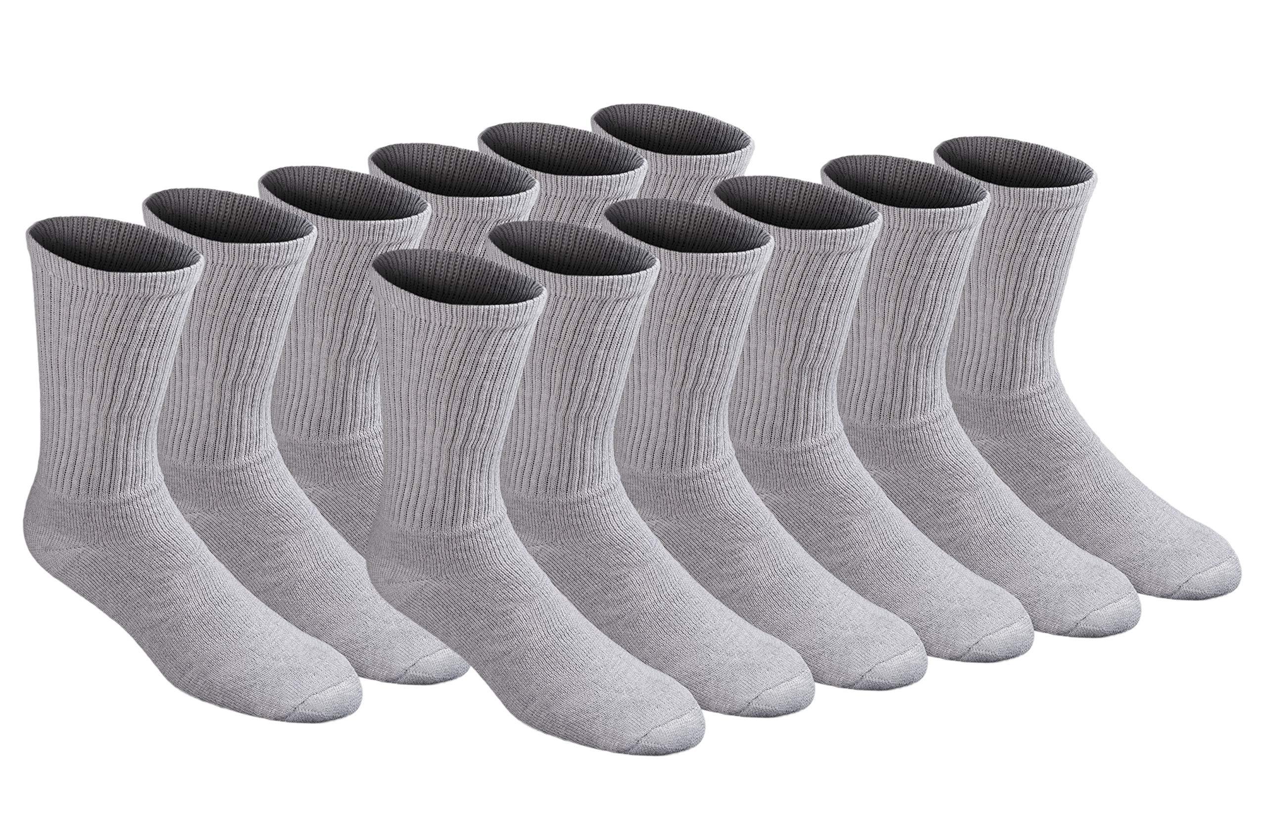 Dickies Cotton Big & Tall All Purpose Cushion Crew Socks in Gray for