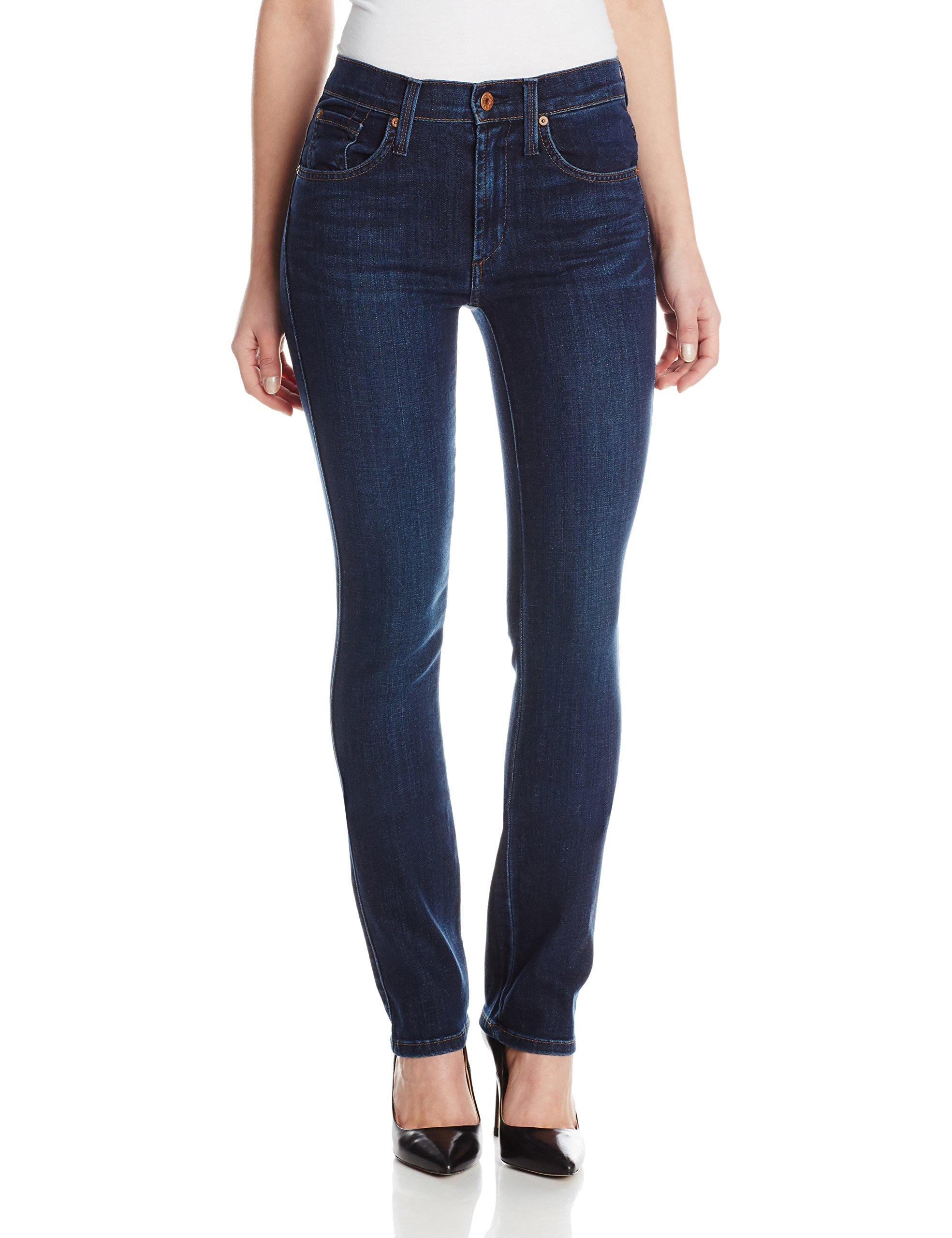 James Jeans Womens Plus Size Hi-Lo Straight Leg Stepped Hem Jean in Victory