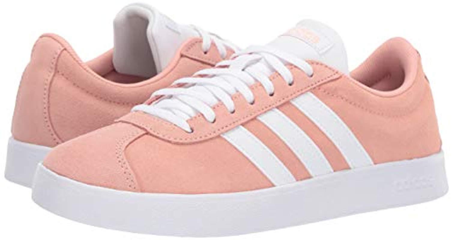 adidas vl court suede pink