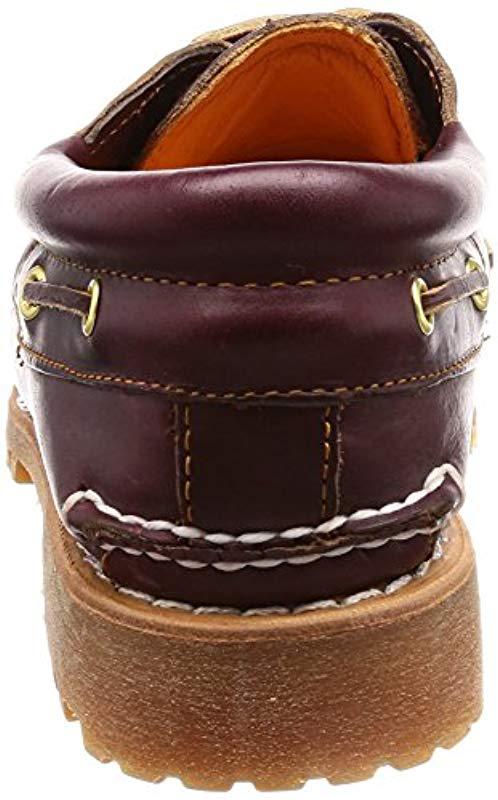 timberland 3 eye classic lug boat shoe brown leather