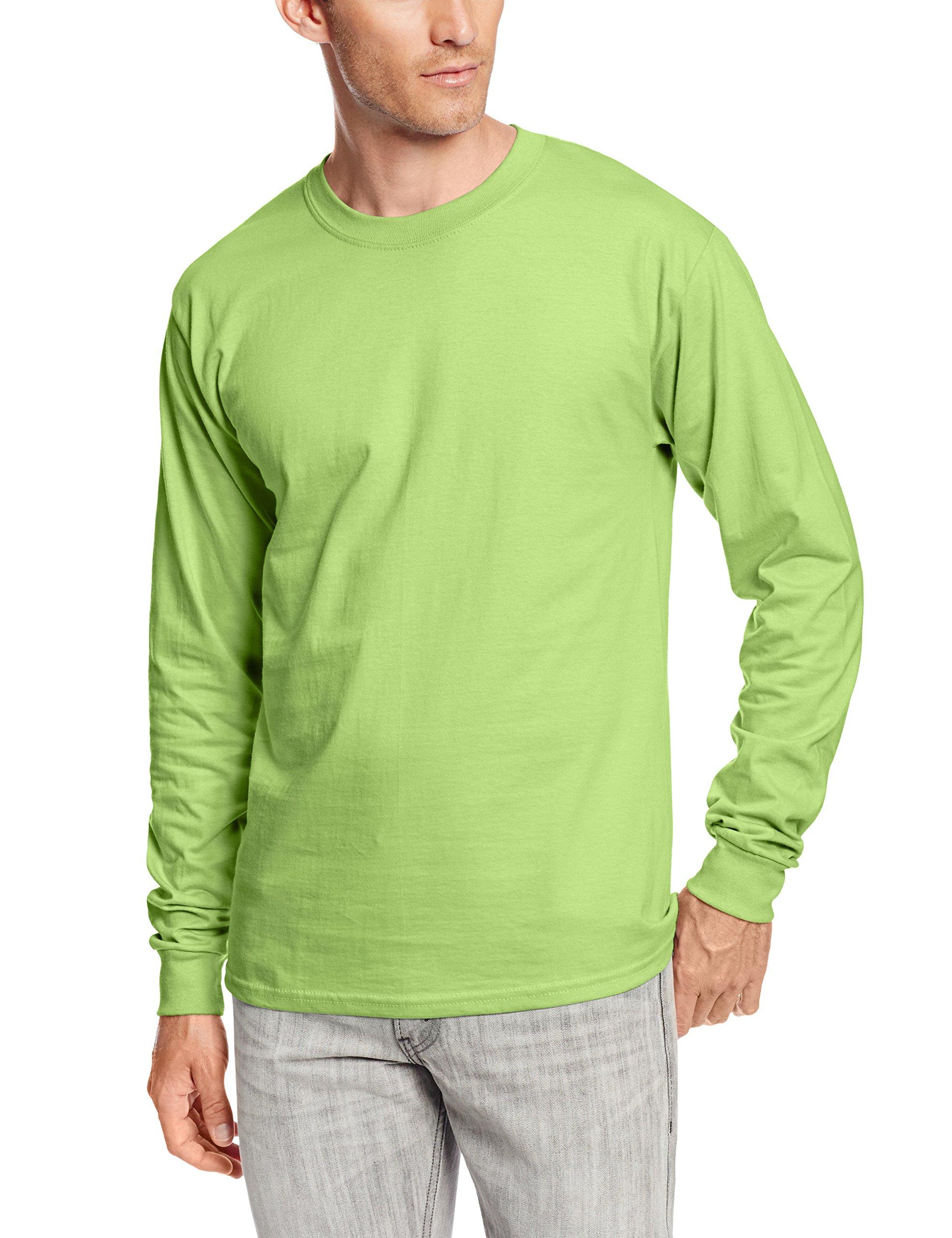 bright green long sleeve shirt