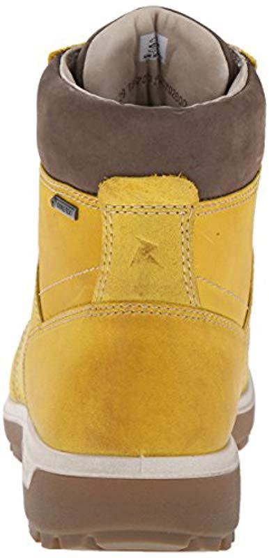 Ecco Leather Gora Gtx Hiking Boot in Yellow - Lyst