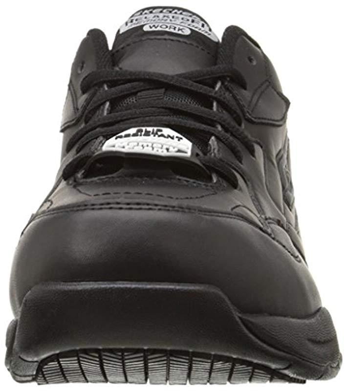 Skechers For Work Felton Slip Resistant Relaxed-fit Work Shoe in Black ...