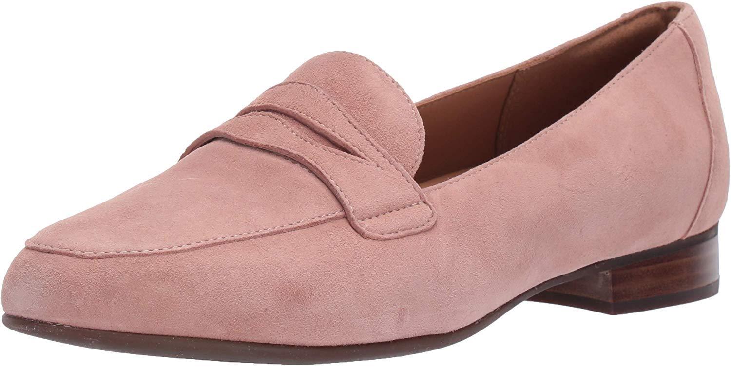 Clarks Leather Un Blush Go Penny Loafer in Rose Suede (Pink) - Save 53% |  Lyst