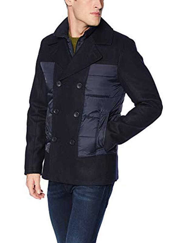 guess peacoat with hood