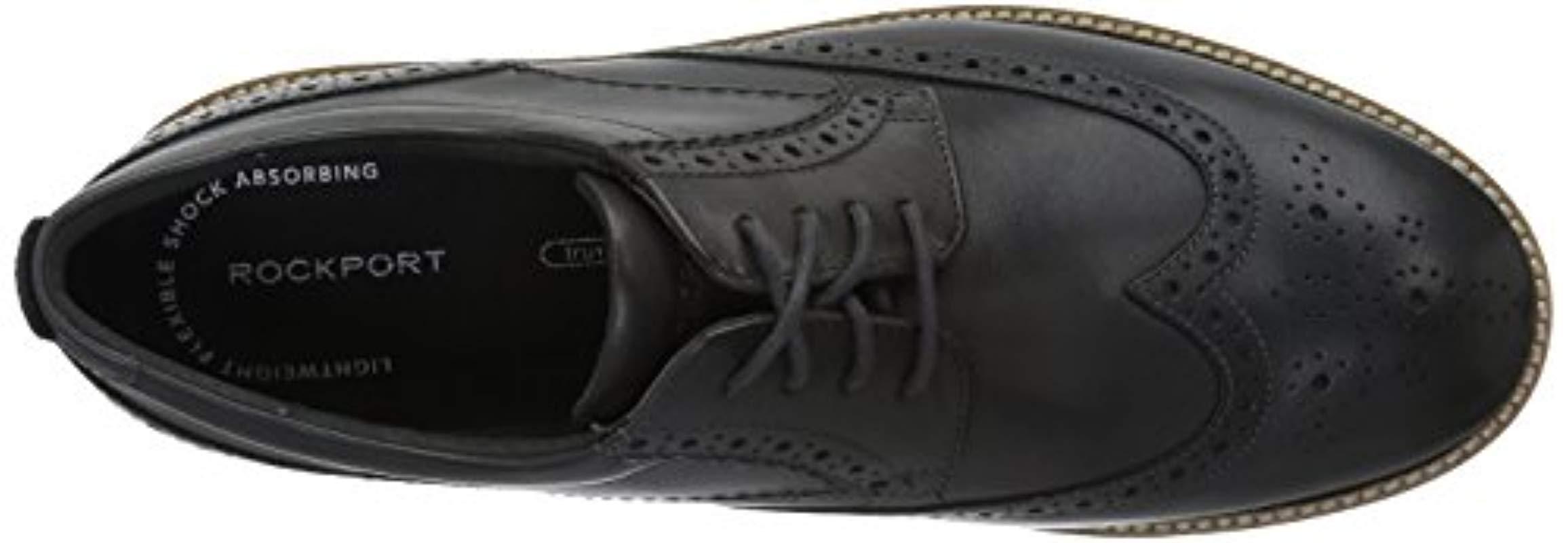 rockport marshall wingtip black