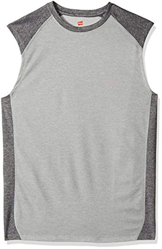 Hanes Synthetic Sport Performance Muscle Tee in Gray for Men - Save 46% - Lyst