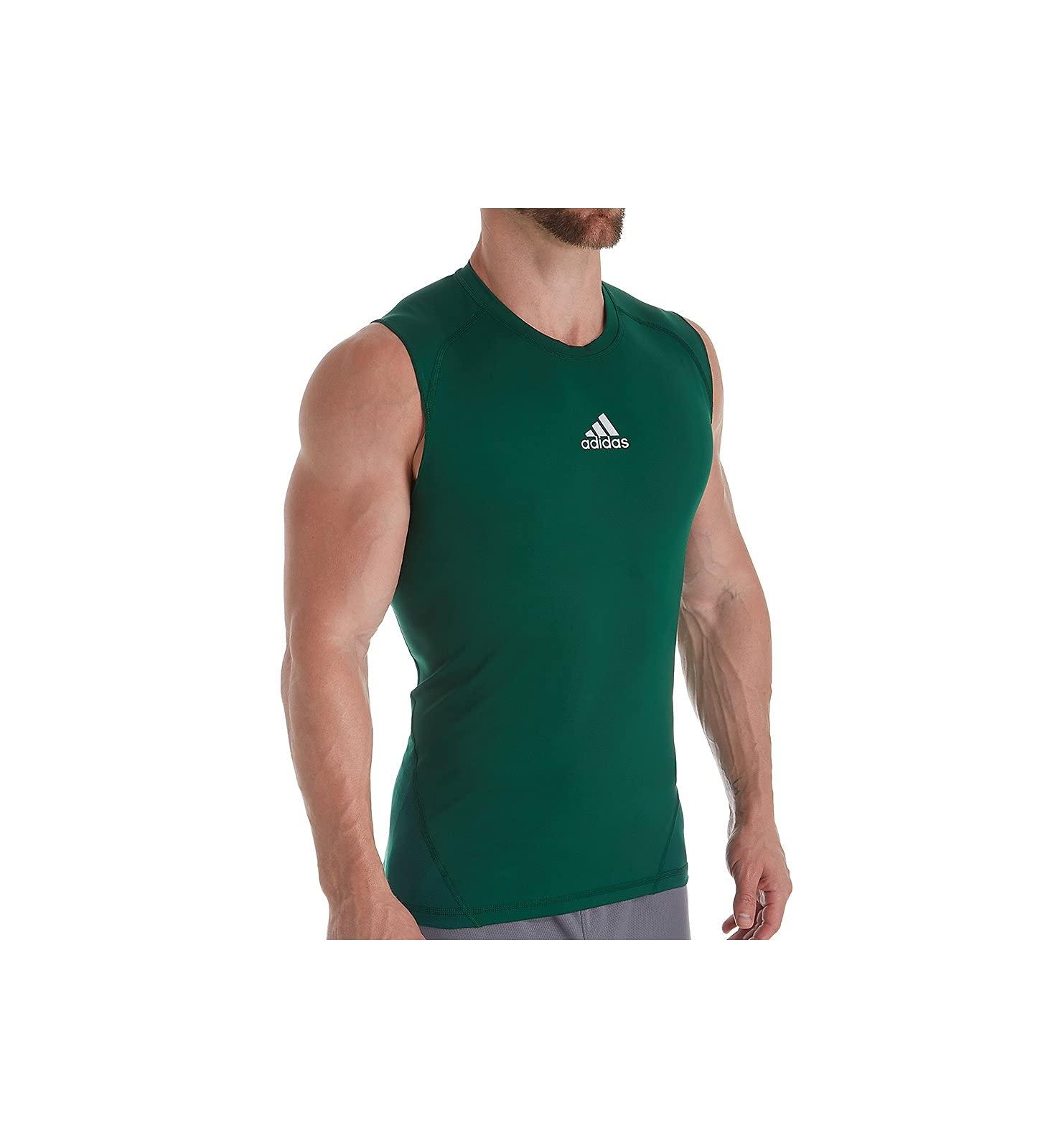 adidas Training Alphaskin Sport Sleeveless Tee in Green for Men | Lyst