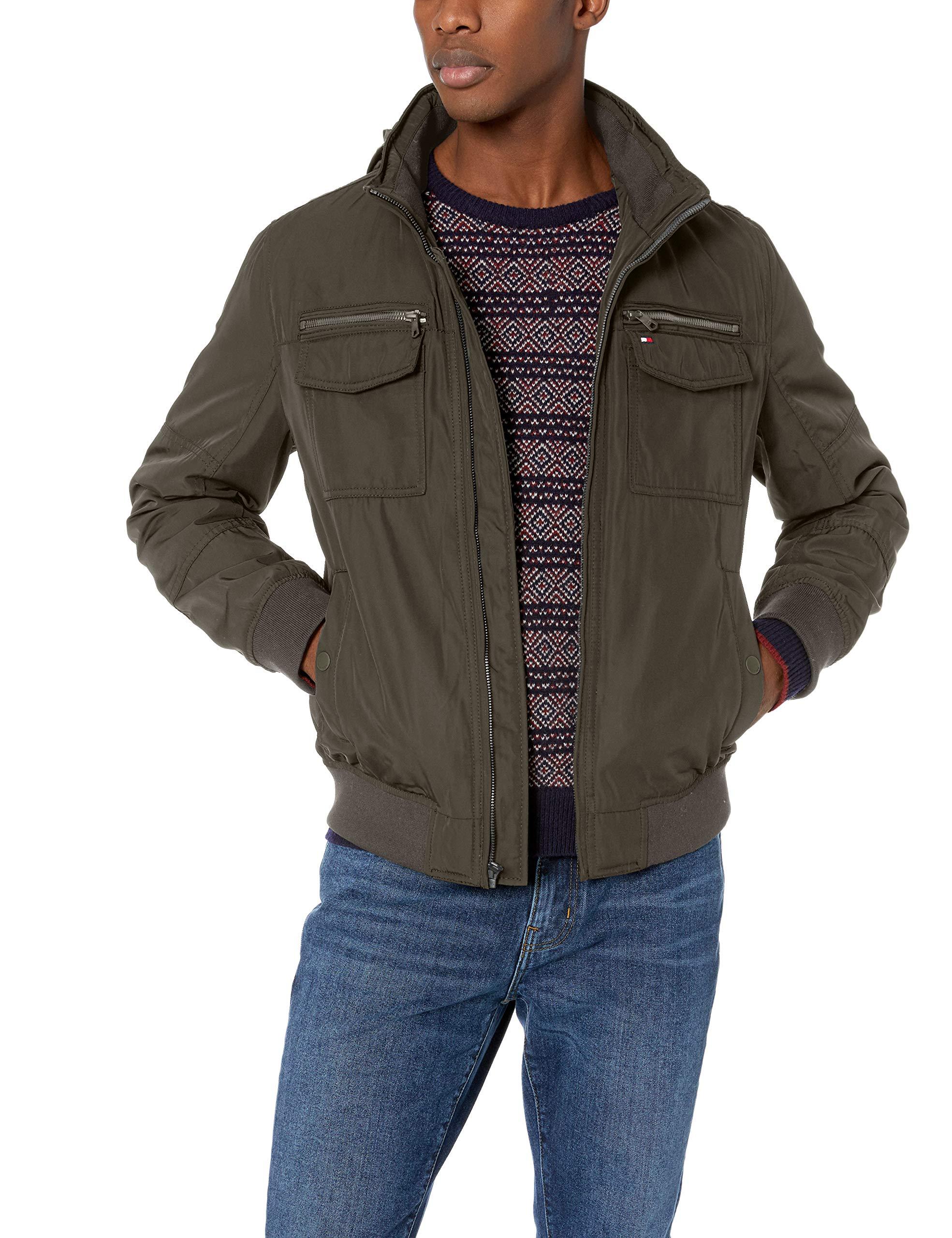 Tommy Hilfiger Performance Bomber Jacket in Green for Men | Lyst