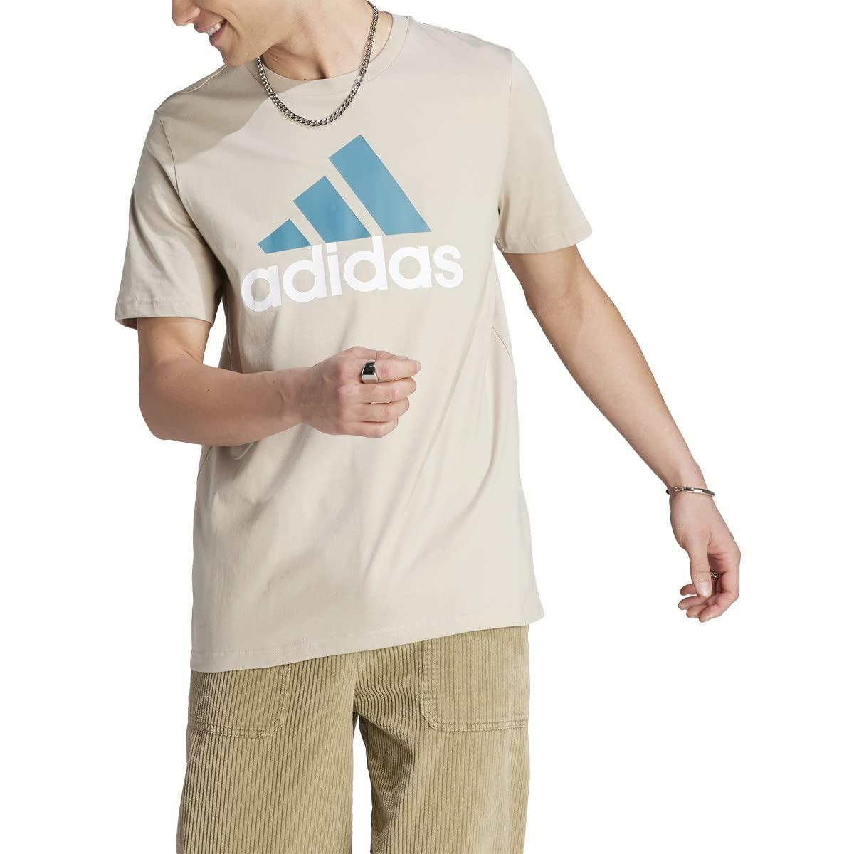 adidas Essentials Jersey 3-stripes T-shirt in Natural for |