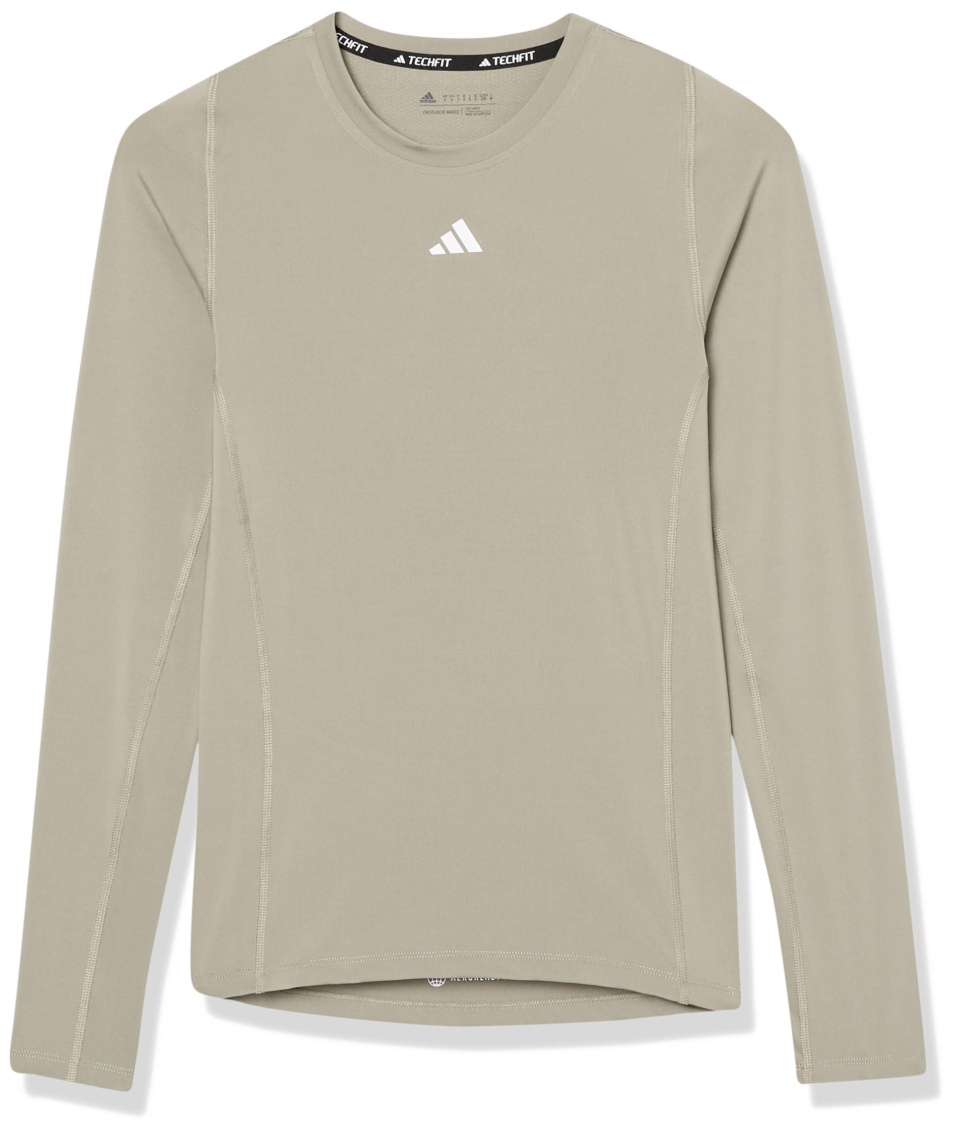 adidas Mens Techfit Aeroready Training Long-sleeve Tee T Shirt in Gray for  Men | Lyst
