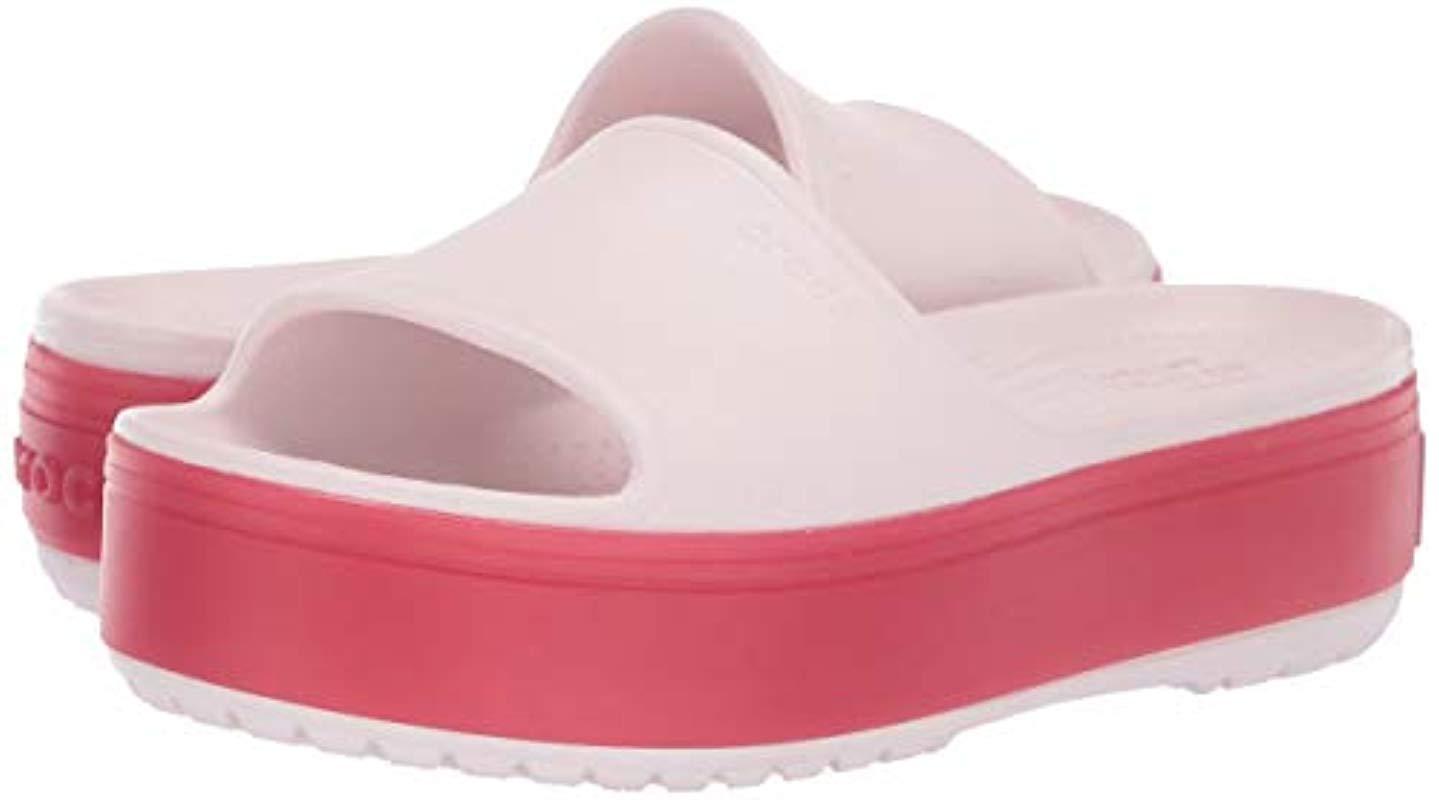 crocs platform slide sandals