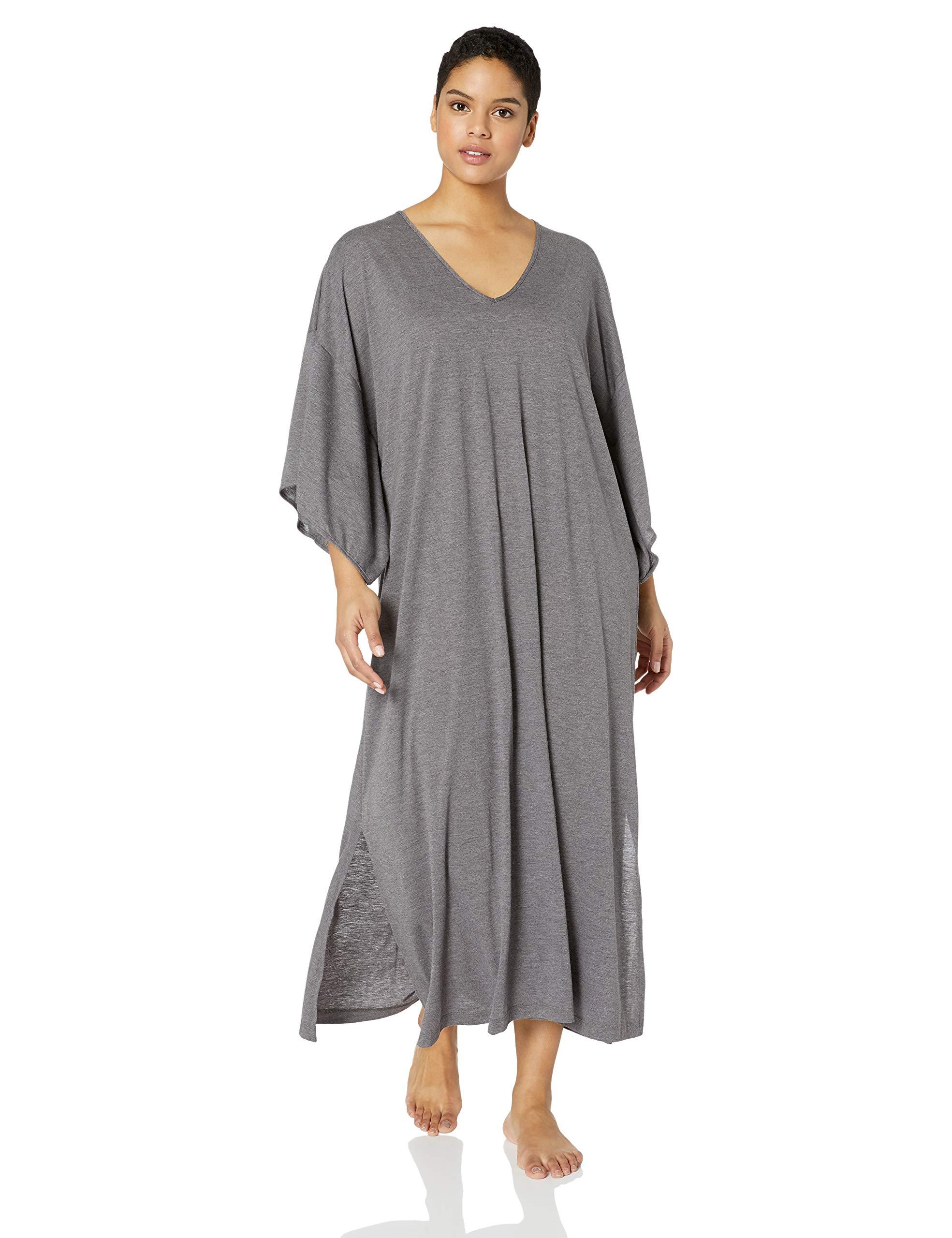 n natori congo caftan in heather grey (gray) - save 13% - lyst