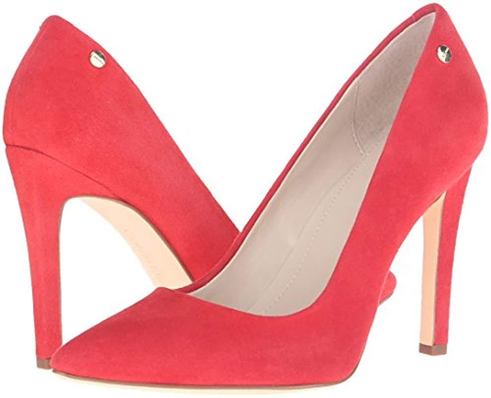 calvin klein red pumps