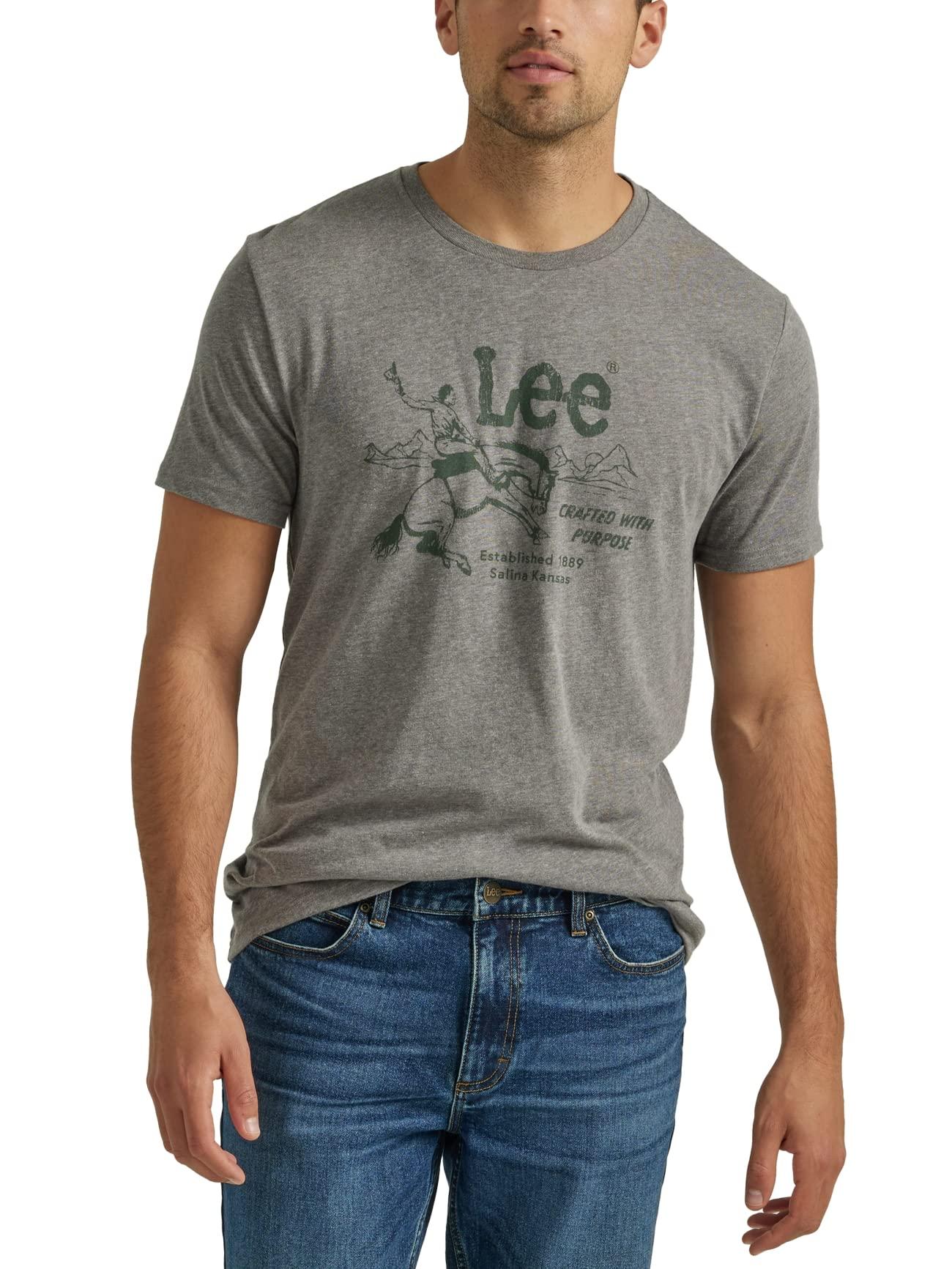Lee Jeans Short Sve Graphic T-shirt in Gray for Men | Lyst