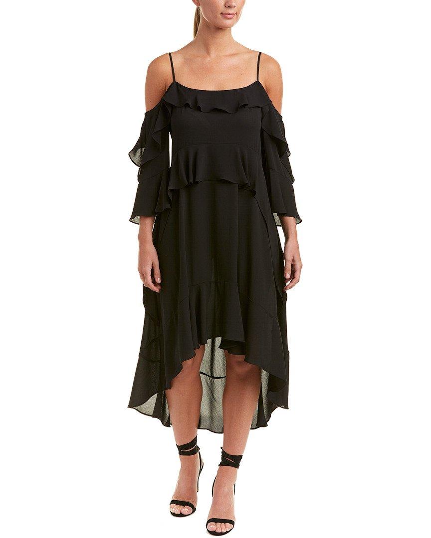 bcbg off the shoulder ruffle dress