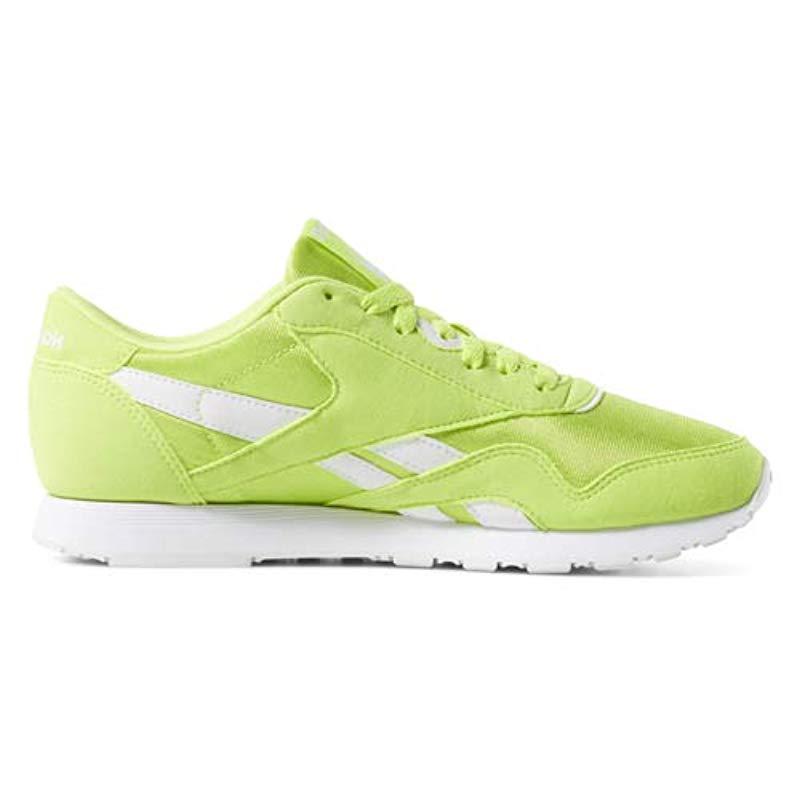 lime green reebok classics
