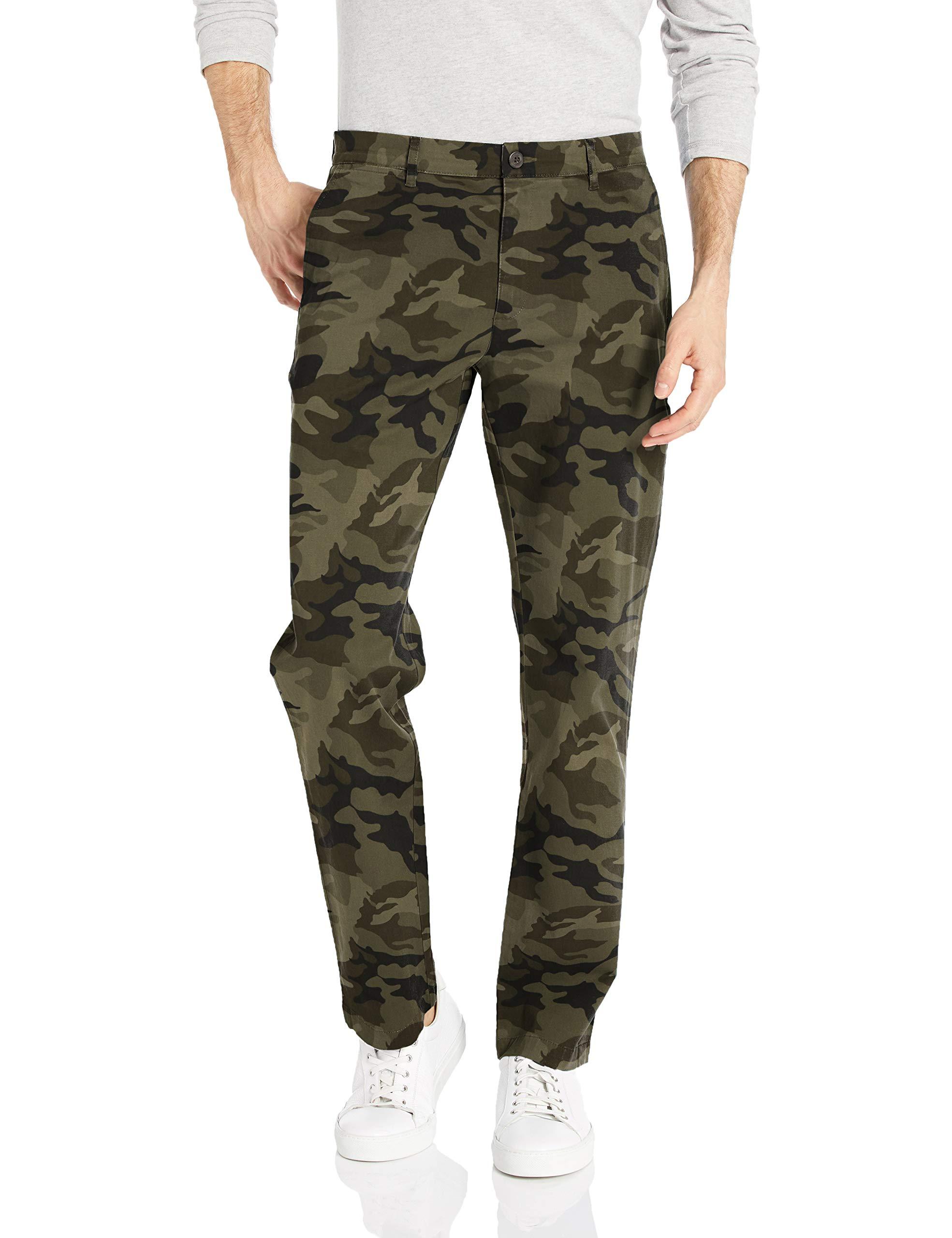 Goodthreads Standard Straight-fit Washed Stretch in Green Camo (Green ...