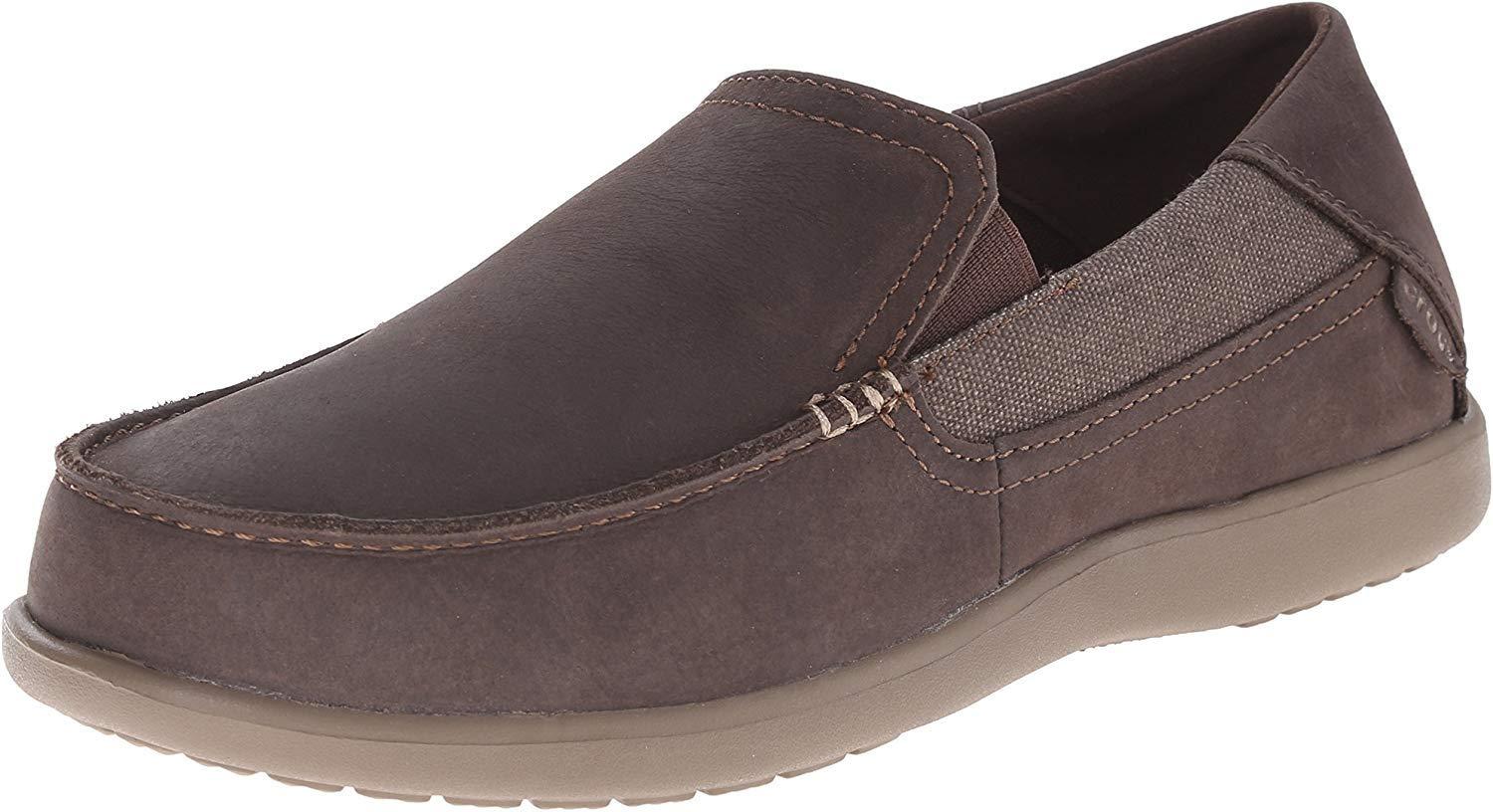 Crocs™ Santa Cruz 2 Luxe Leather Loafer in Brown for Men | Lyst