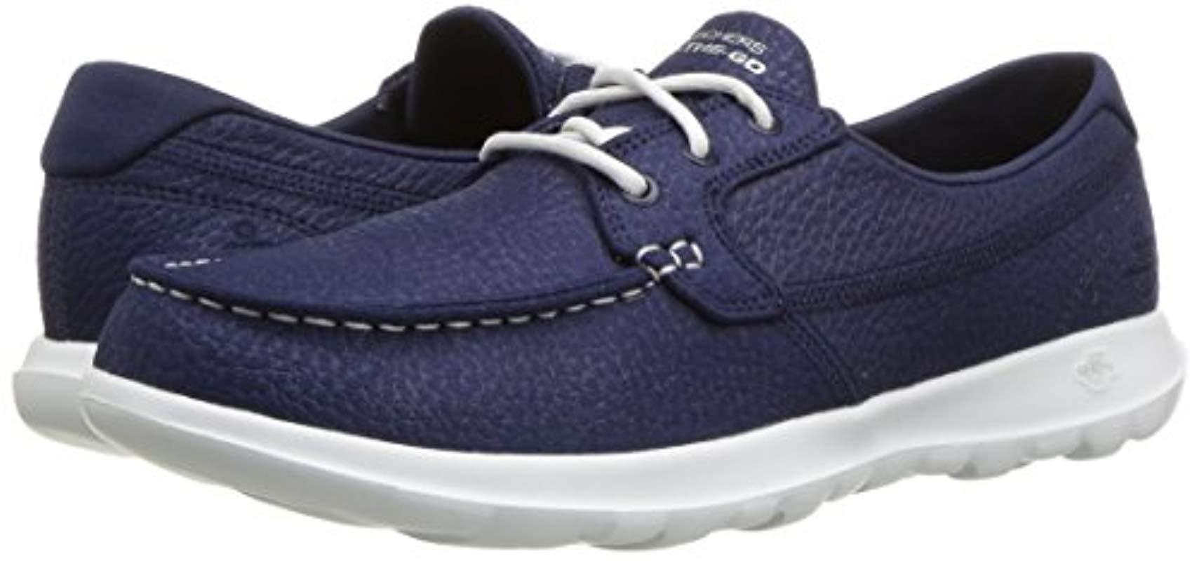 Lyst Skechers Go Walk Liteeclipse Boat Shoe in Blue