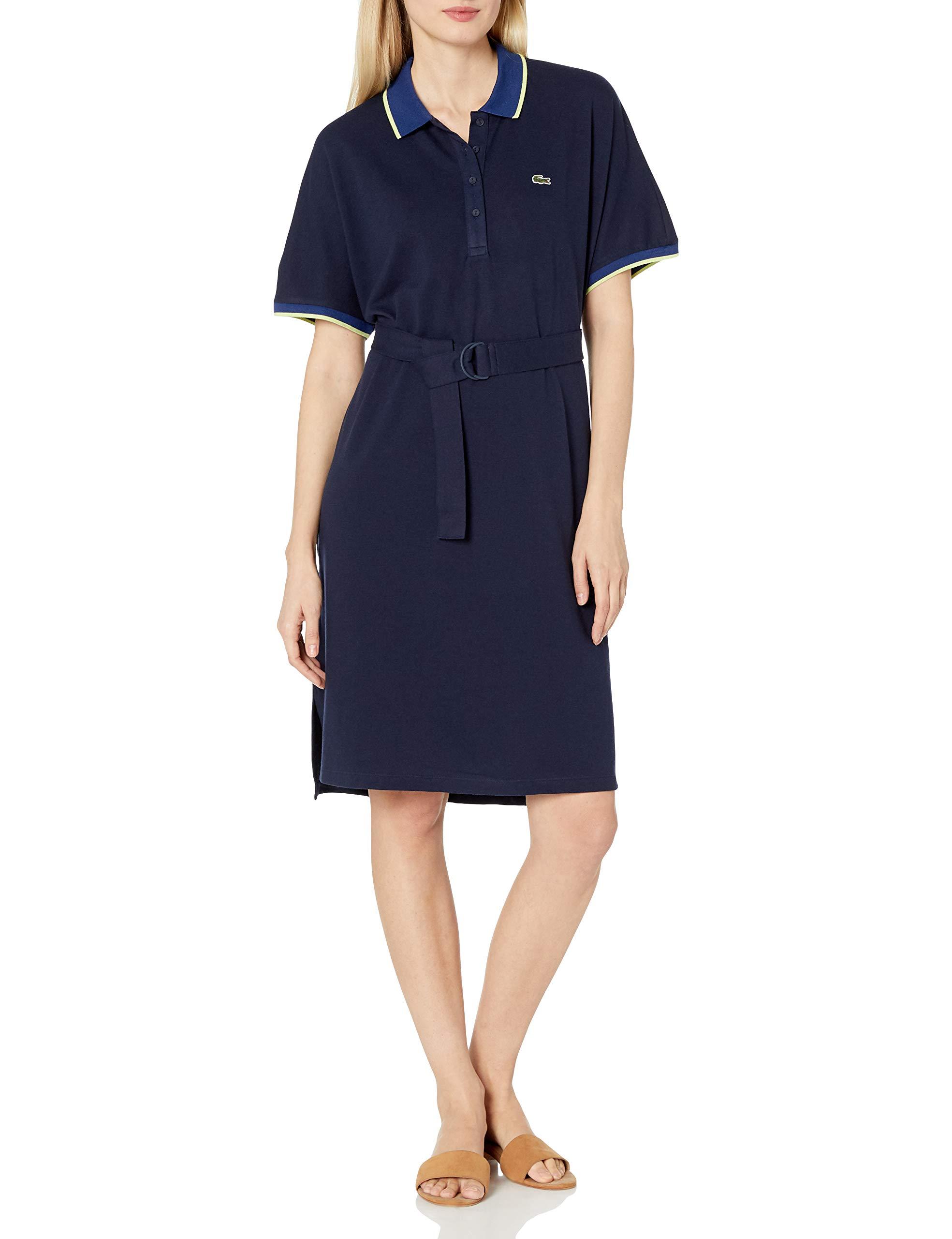 lacoste belted polo dress