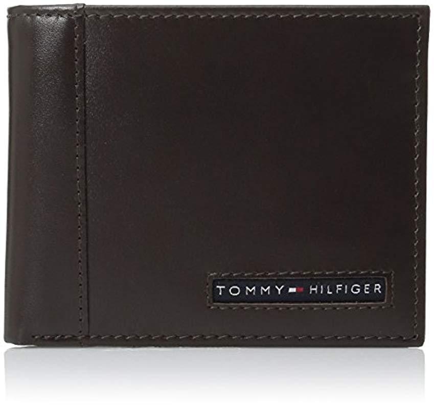 Tommy Hilfiger Men's Genuine Leather Slim Passcase Wallet for Men - Save  67% | Lyst