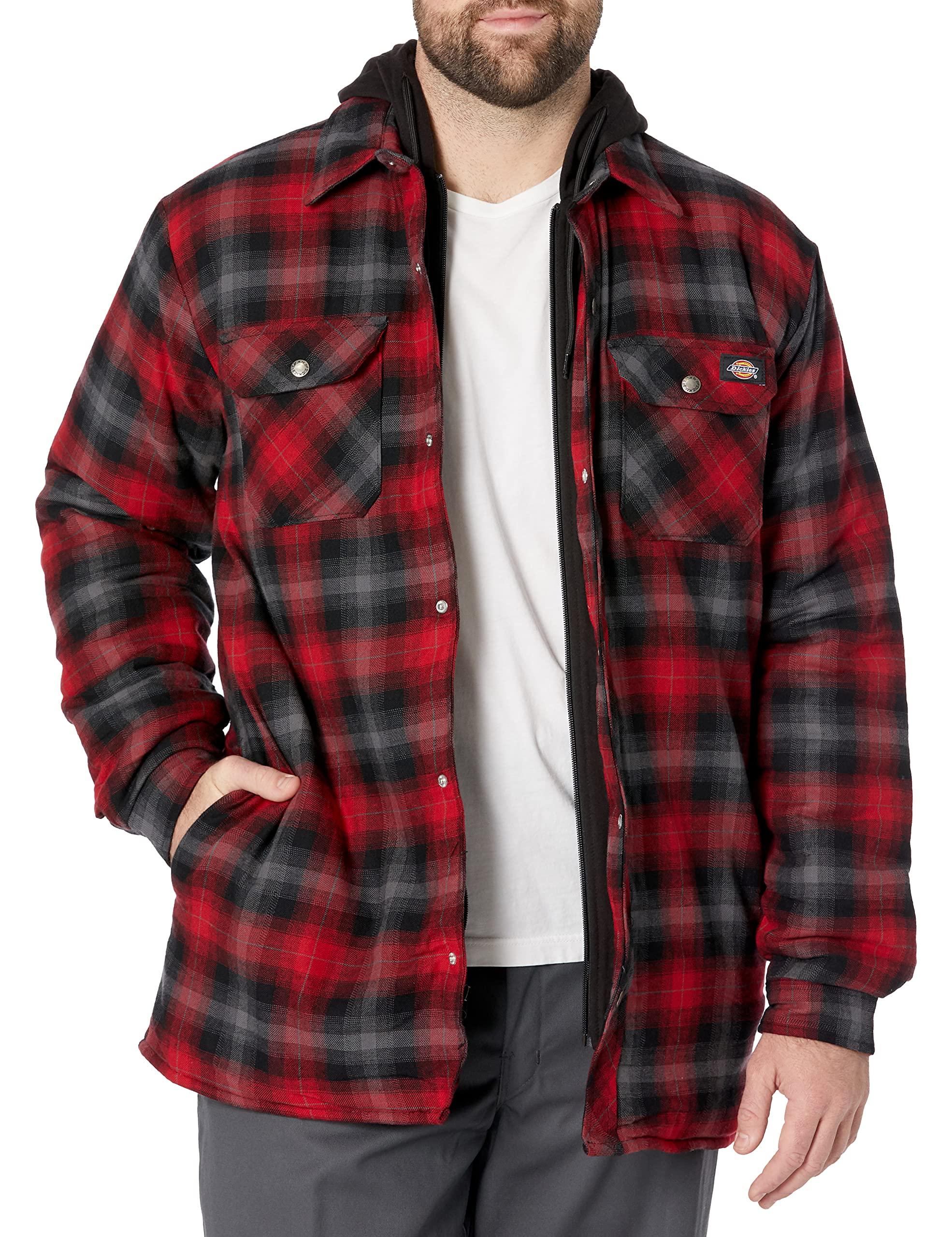 Dickies Relaxed Fleece Hooded Flannel Shirt Jacket for Men - Save 25% - Lyst