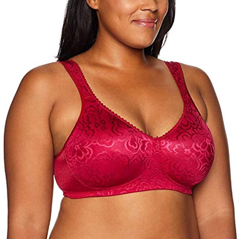 Playtex 18 Hour Ultimate Lift And Support Wire Free Bra in Red | Lyst