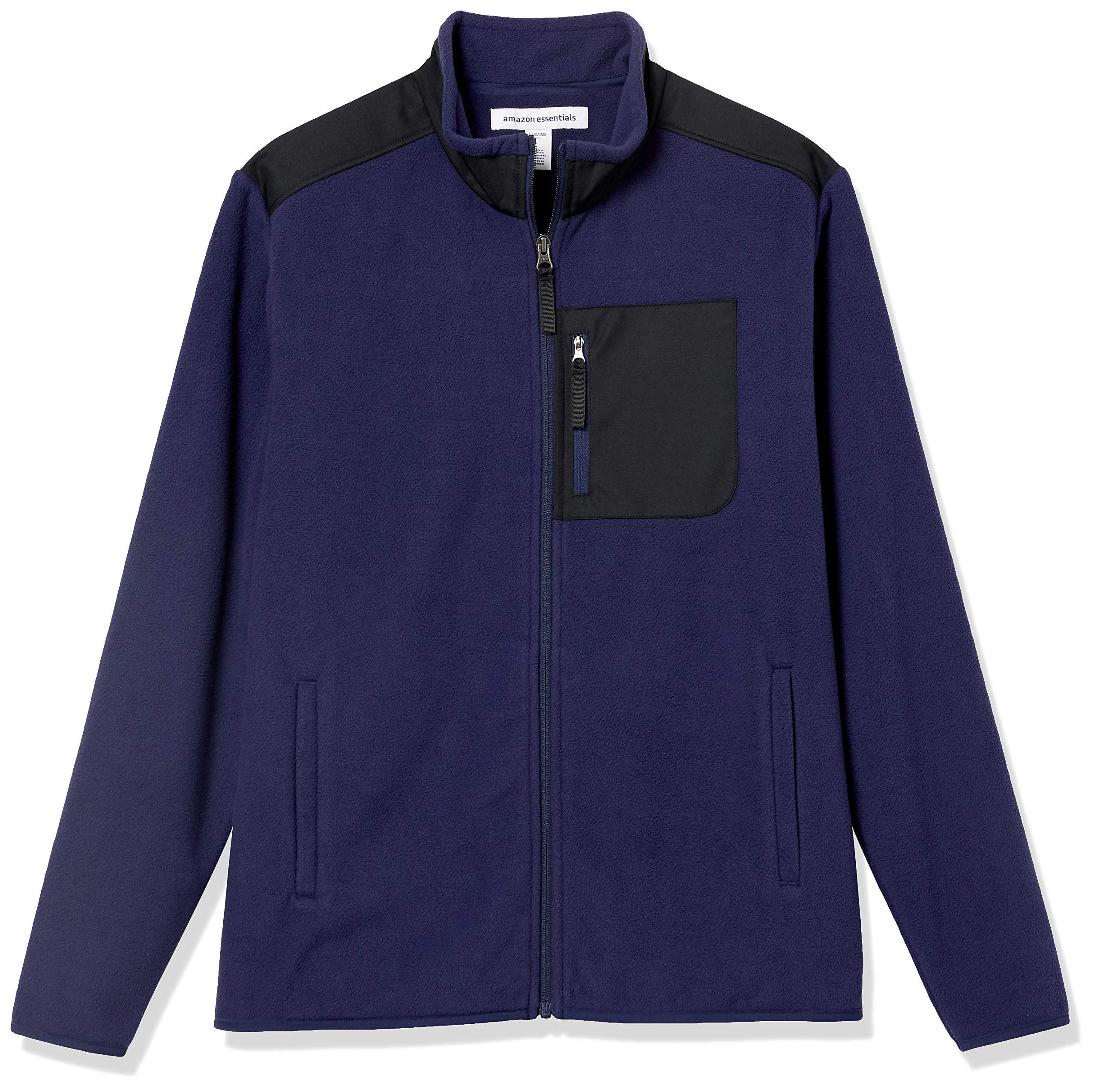 Amazon Essentials Full-zip Polar Fleece Jacket in Blue for Men - Lyst