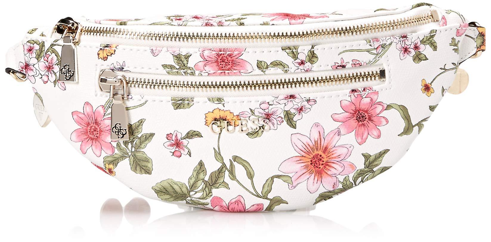 guess white floral bag