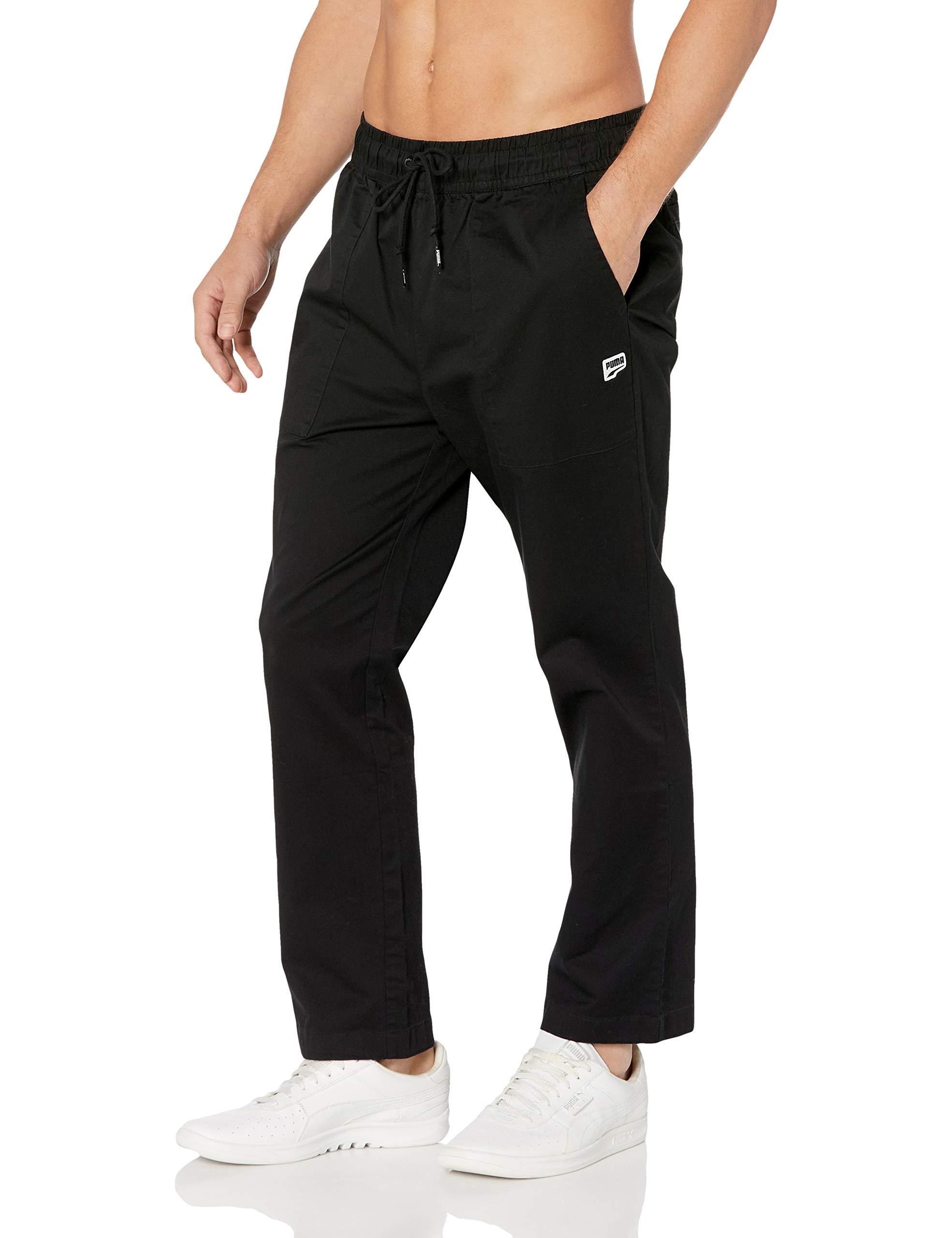 PUMA Downtown Twill Pants in Black for Men - Lyst