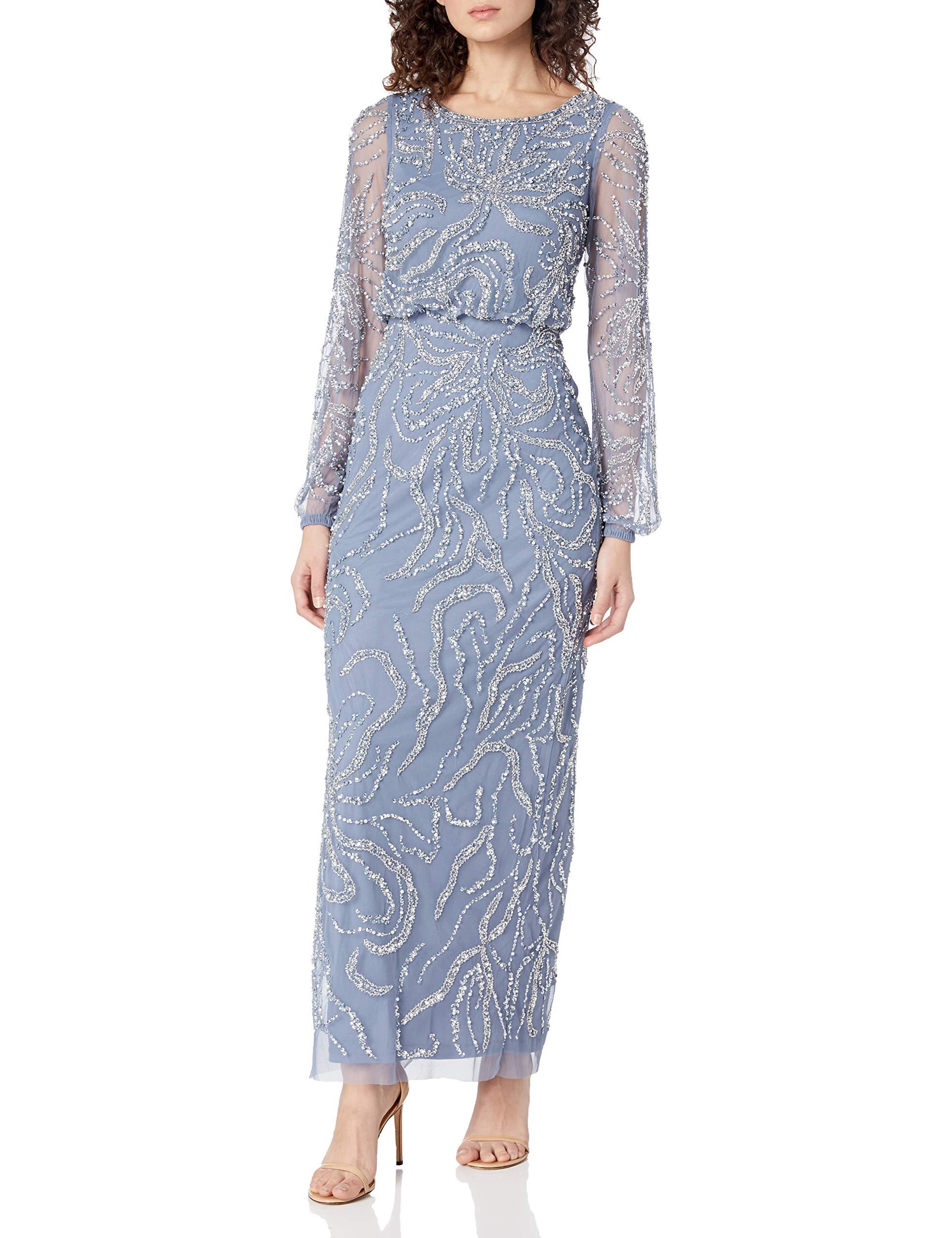 Adrianna Papell Ed Blouson Gown in Cool Wisteria (Blue) | Lyst