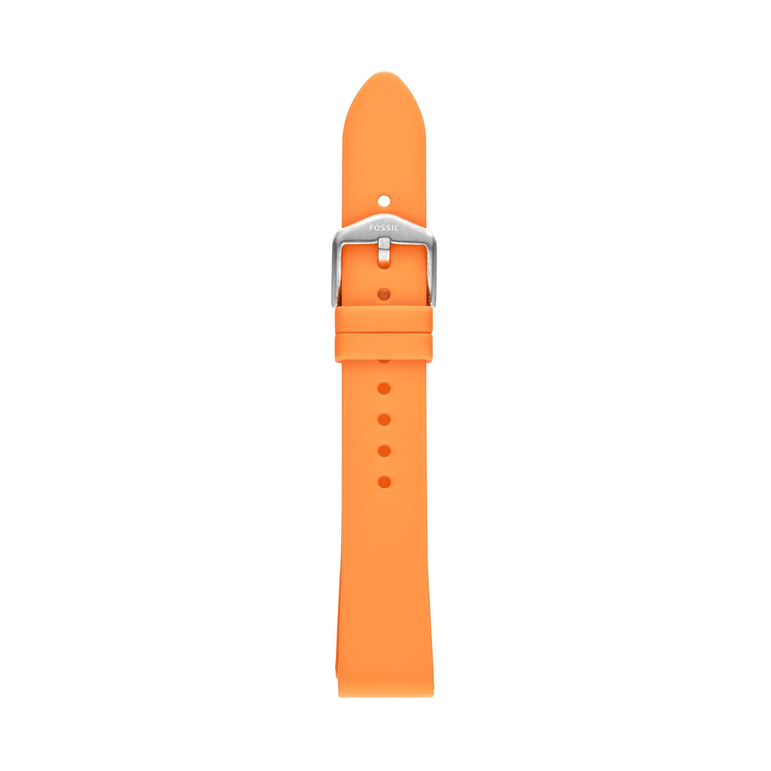 Fossil 18mm Silicone Watch Band in Orange - Lyst