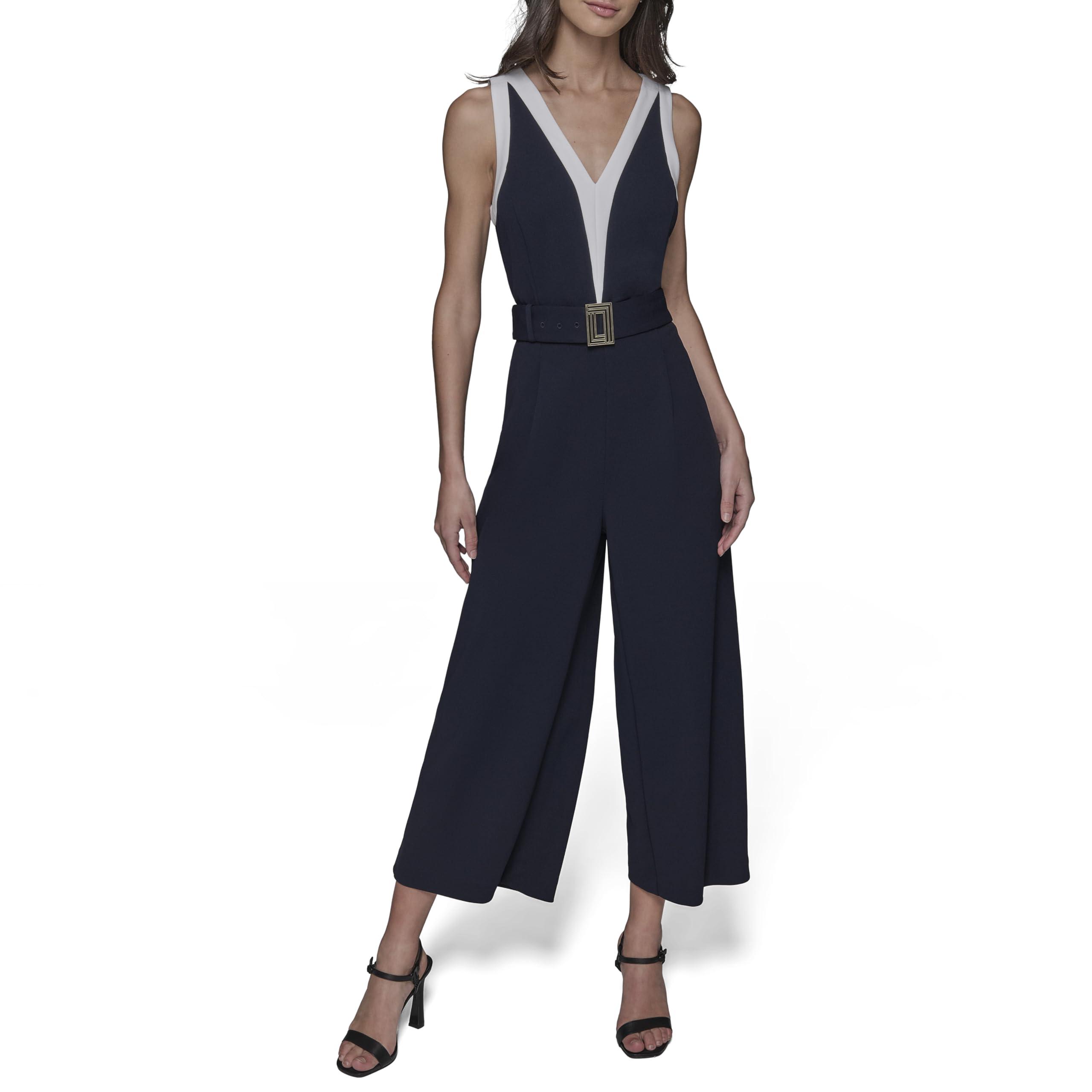 Sleeveless Karl Lagerfeld Navy Jumpsuit Jumpsuit By Calvin Klein