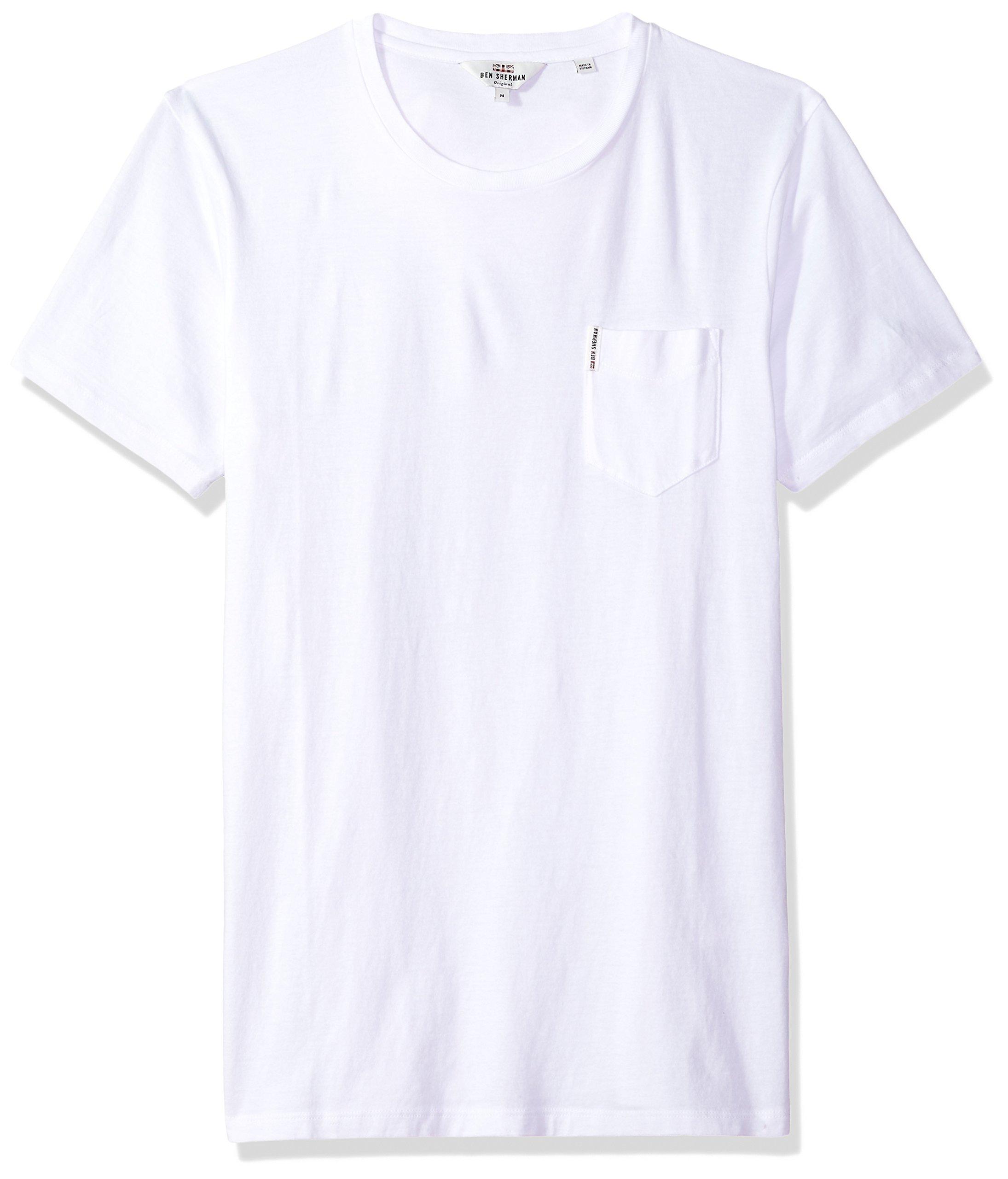 Ben Sherman Mens Slub Jacquard Fashion Crew