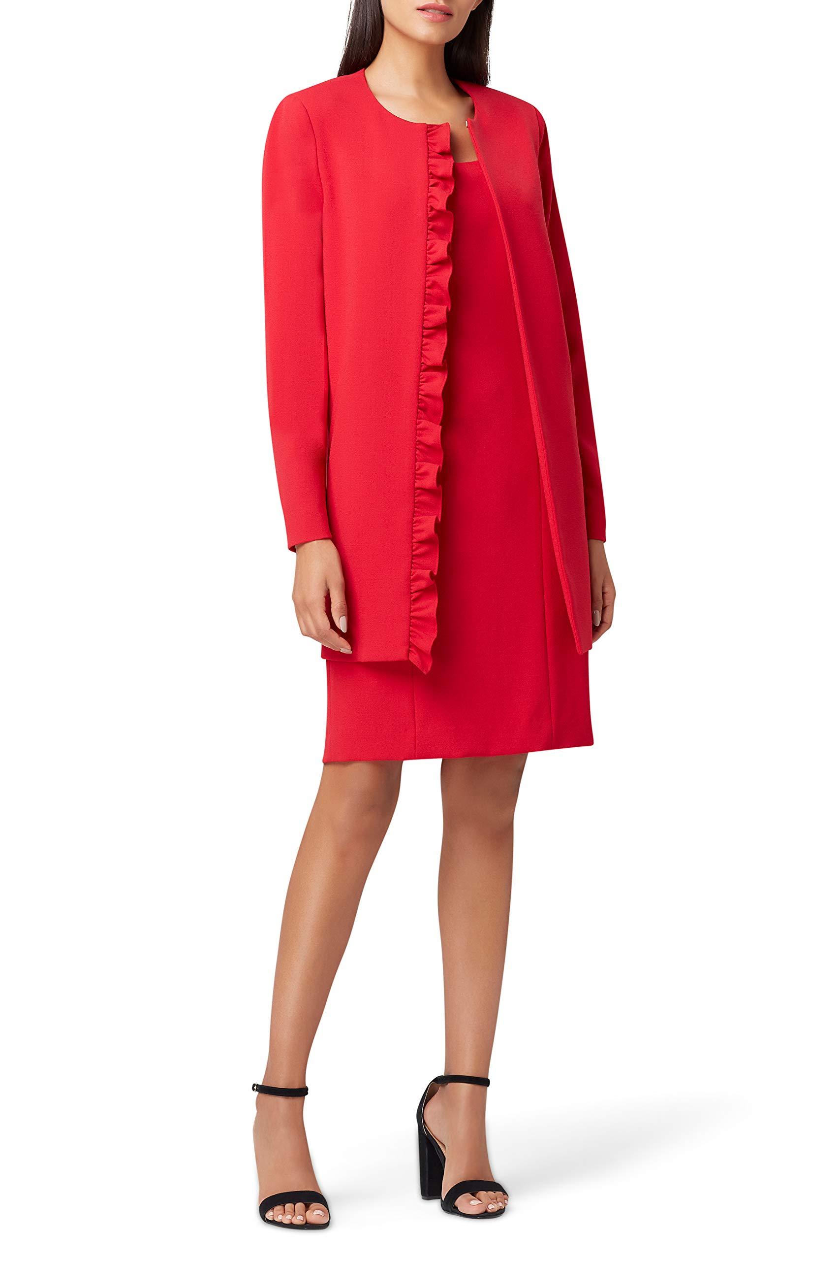tahari ruffle jacket