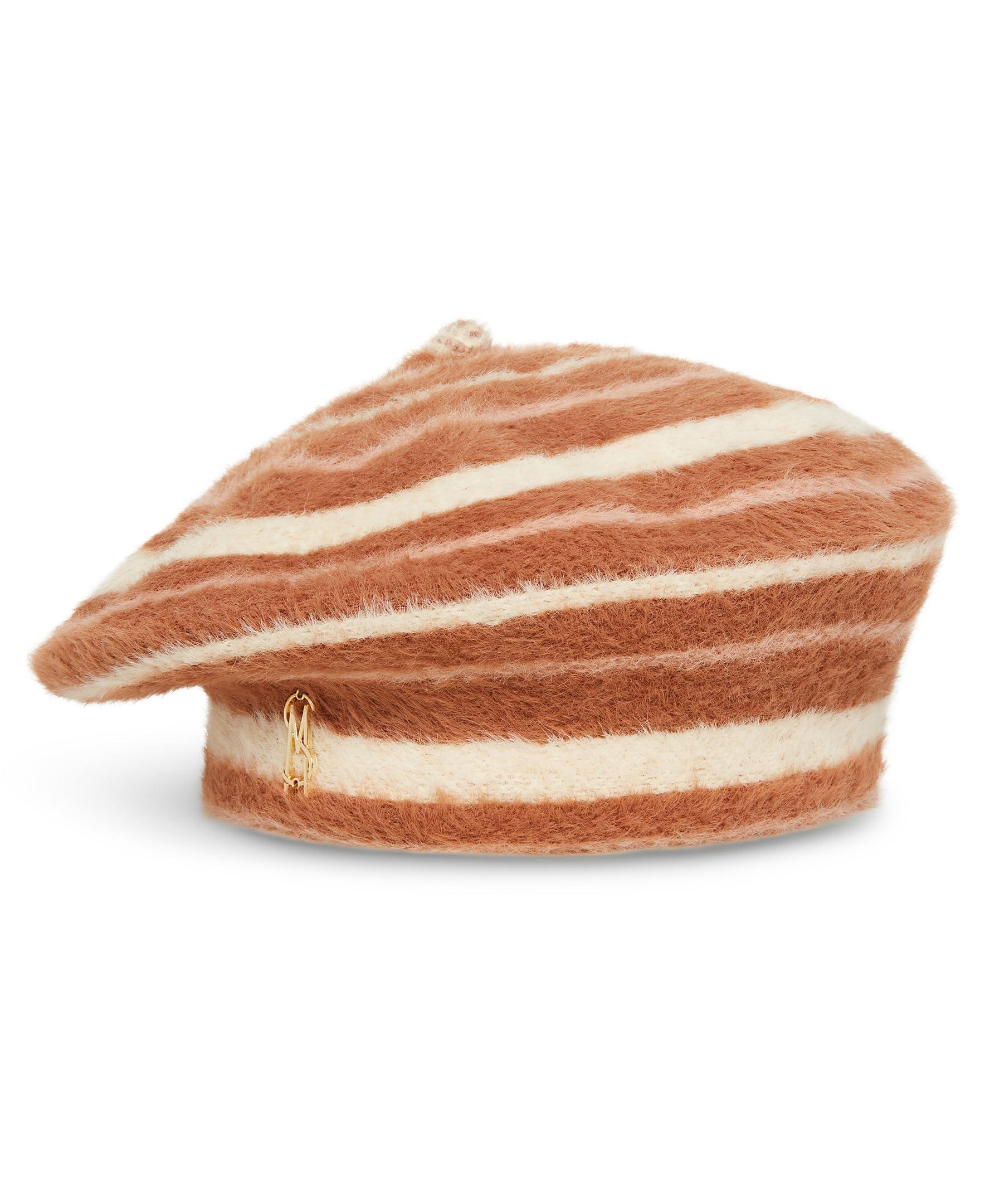 Steve Madden Classic Variegated Stripe Knit Beret in Brown | Lyst