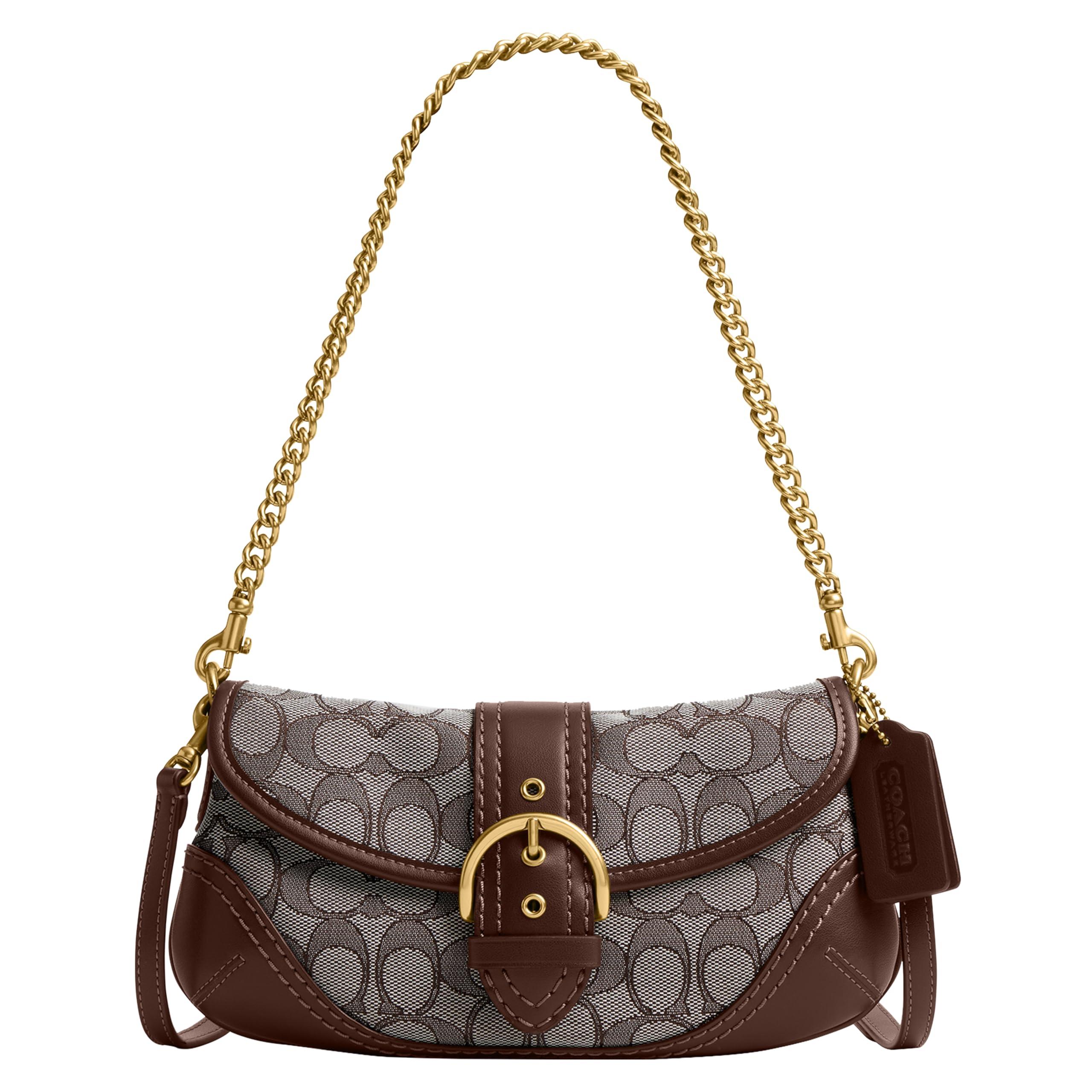 COACH Soho Shoulder Bag 25 In Signature Jacquard in Brown | Lyst