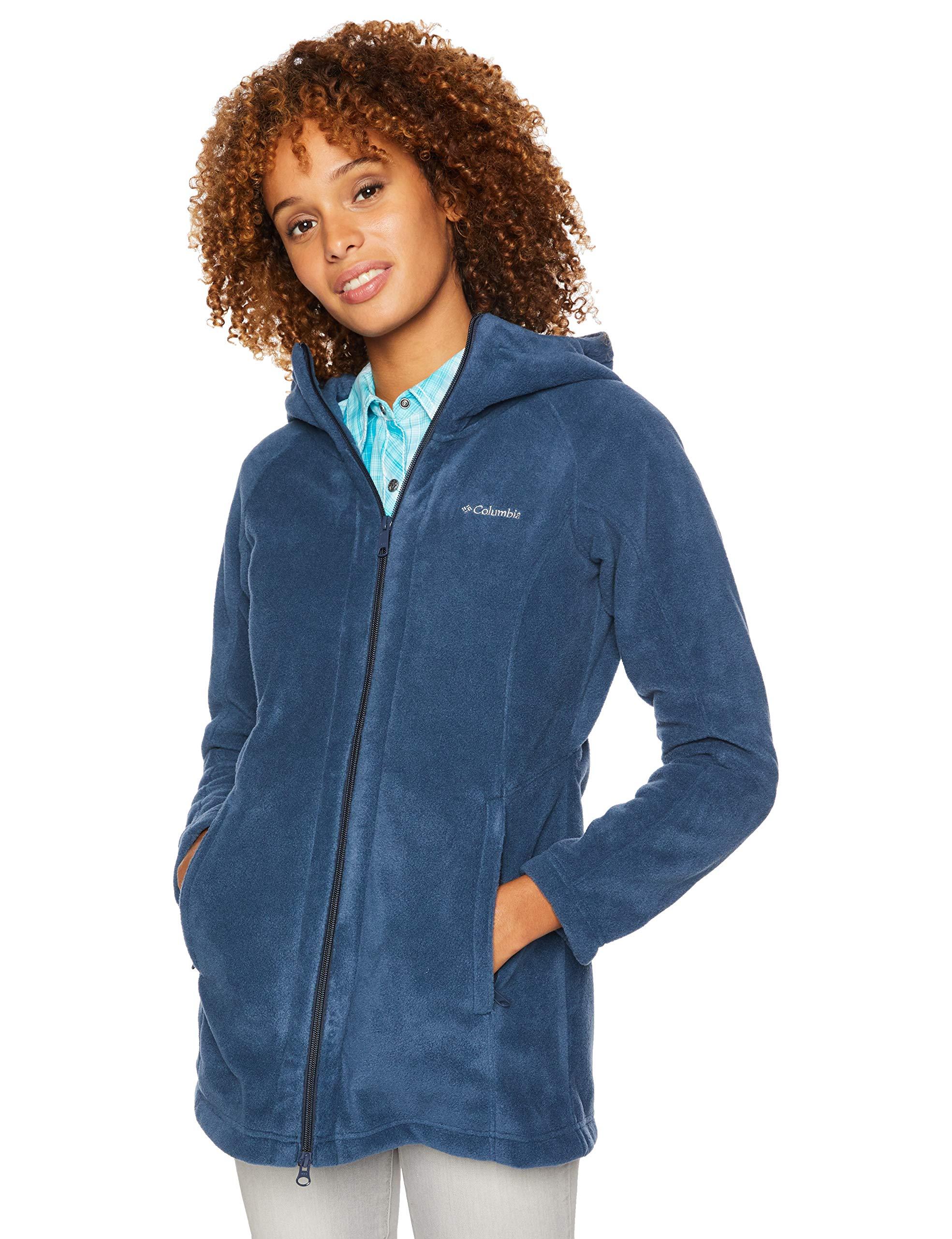 columbia benton springs ii long hooded fleece jacket