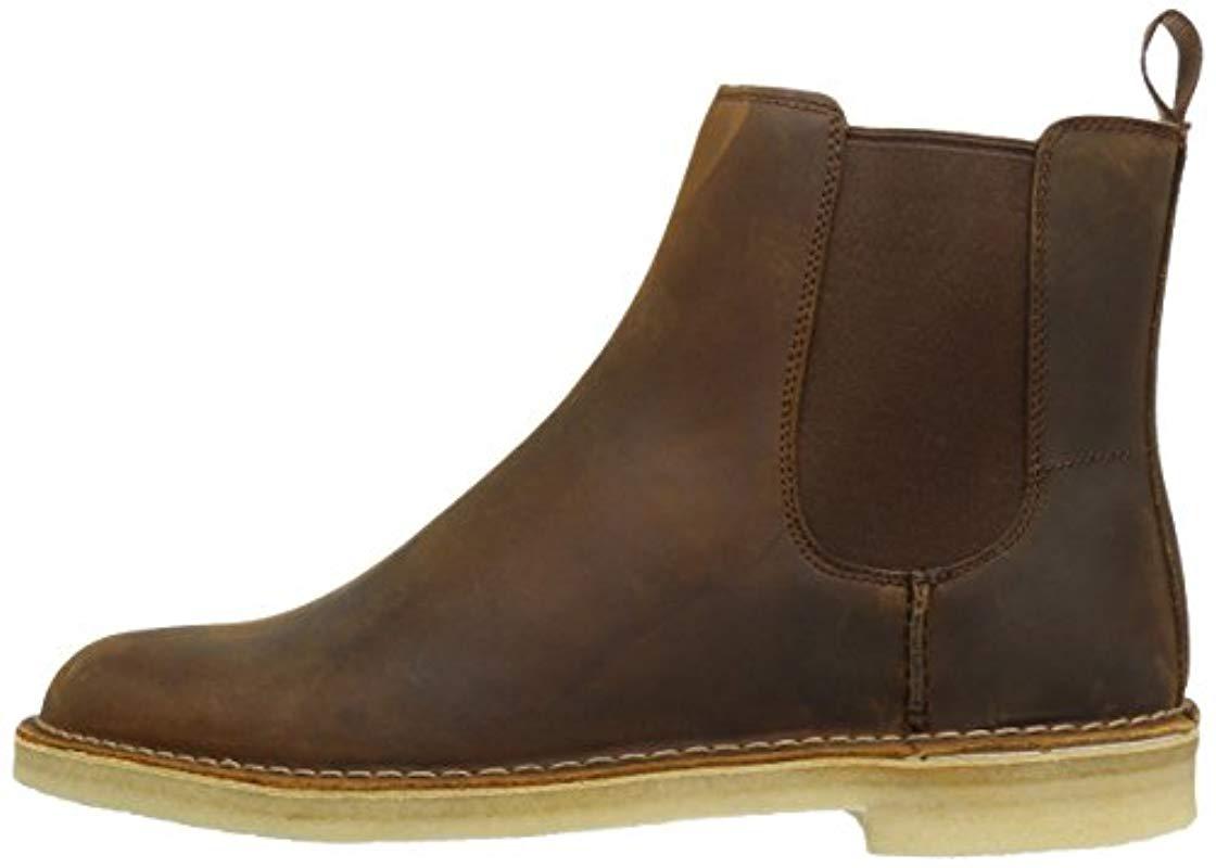 Clarks Leather Desert Peak Chelsea Boot in Brown for Men ...
