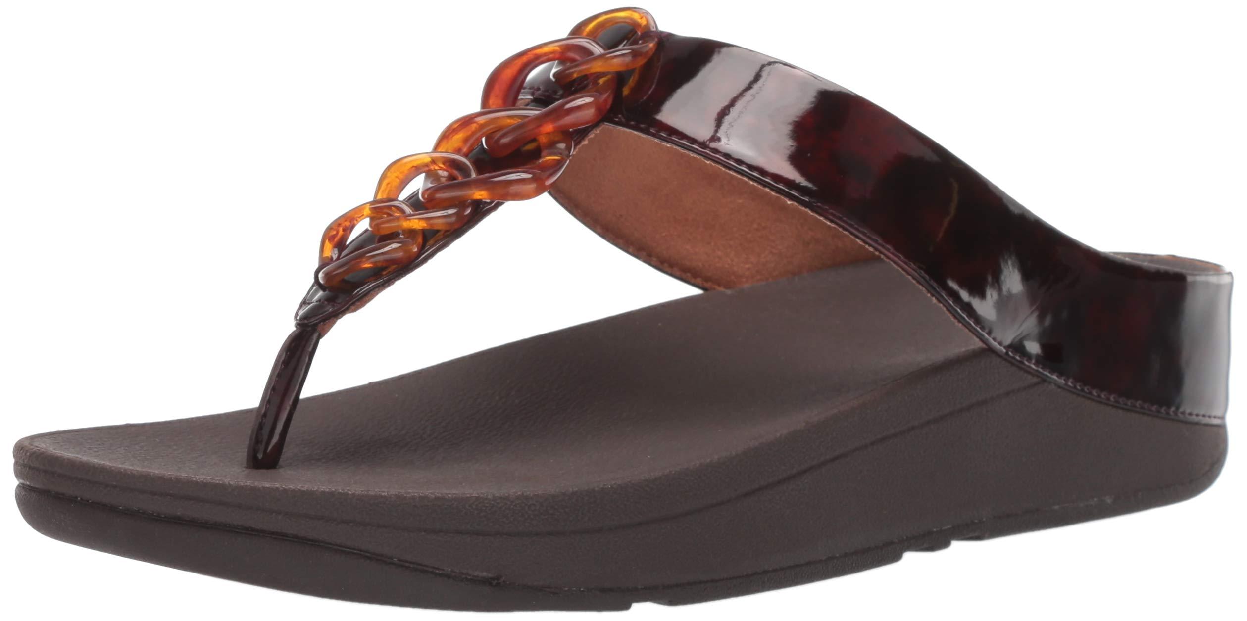 Fitflop Fino Tortoiseshell Chain Flip flop in Brown Lyst