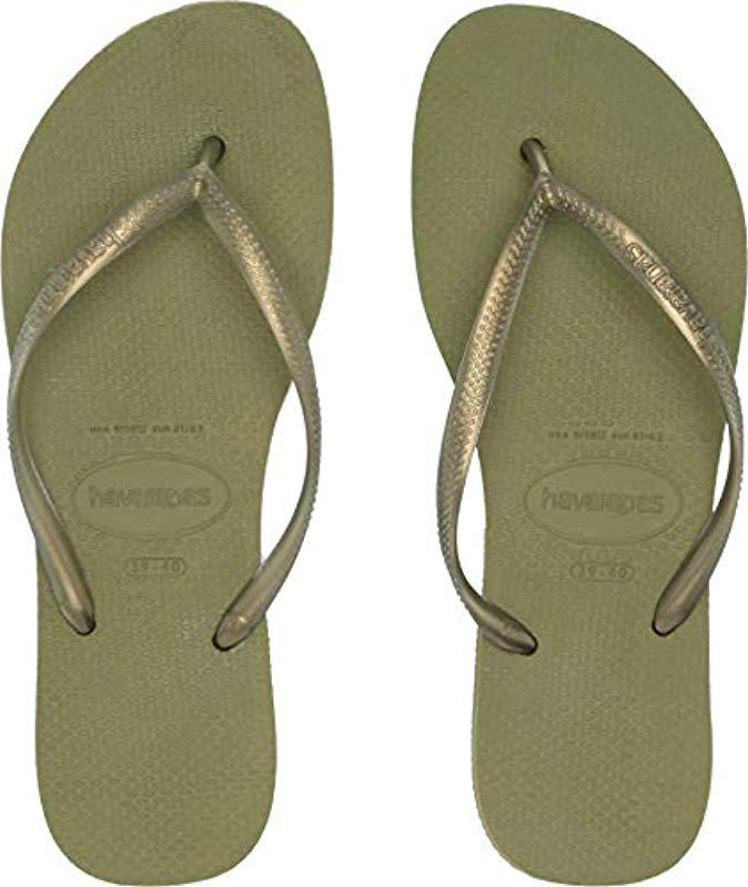 green havaianas flip flops