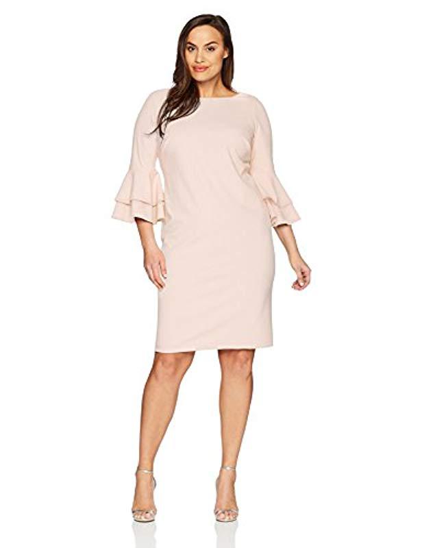 calvin klein plus size bell sleeve dress