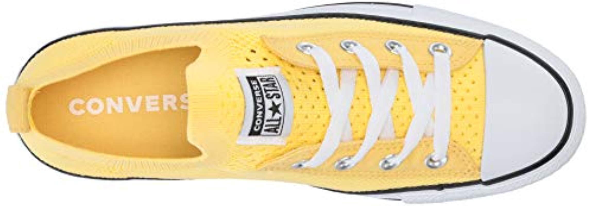 Converse Chuck Taylor Knit Slip On Sneakers Yellow Lyst