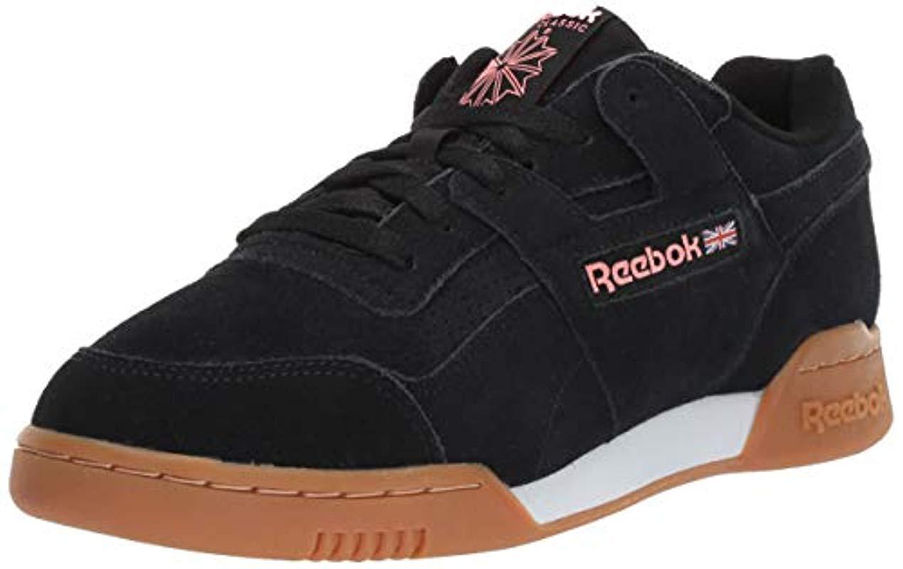 reebok workout low black gum