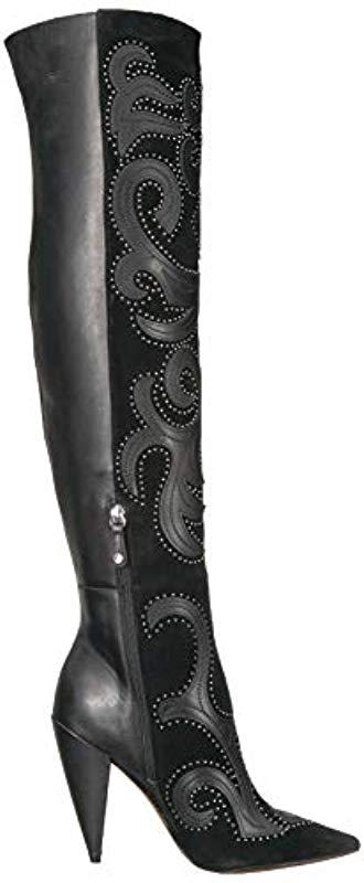 bcbg jolene leather studded boot